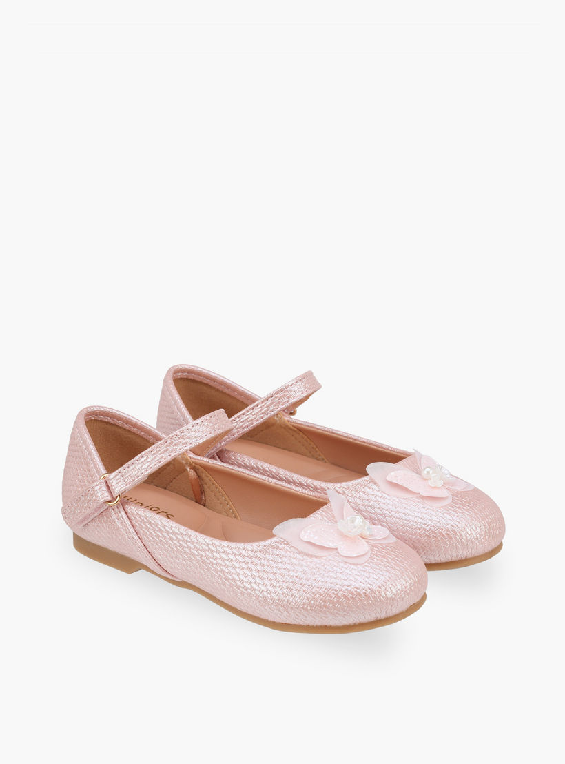 حذاء ماري جين بتفاصيل فراشة للبنات من جونيورز-girls-shoes-ballerinas-image-1