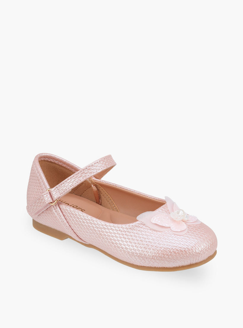 حذاء ماري جين بتفاصيل فراشة للبنات من جونيورز-girls-shoes-ballerinas-image-2