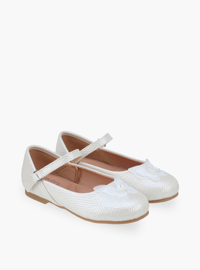 حذاء ماري جين بتفاصيل فراشة للبنات من جونيورز-girls-shoes-ballerinas-image-1