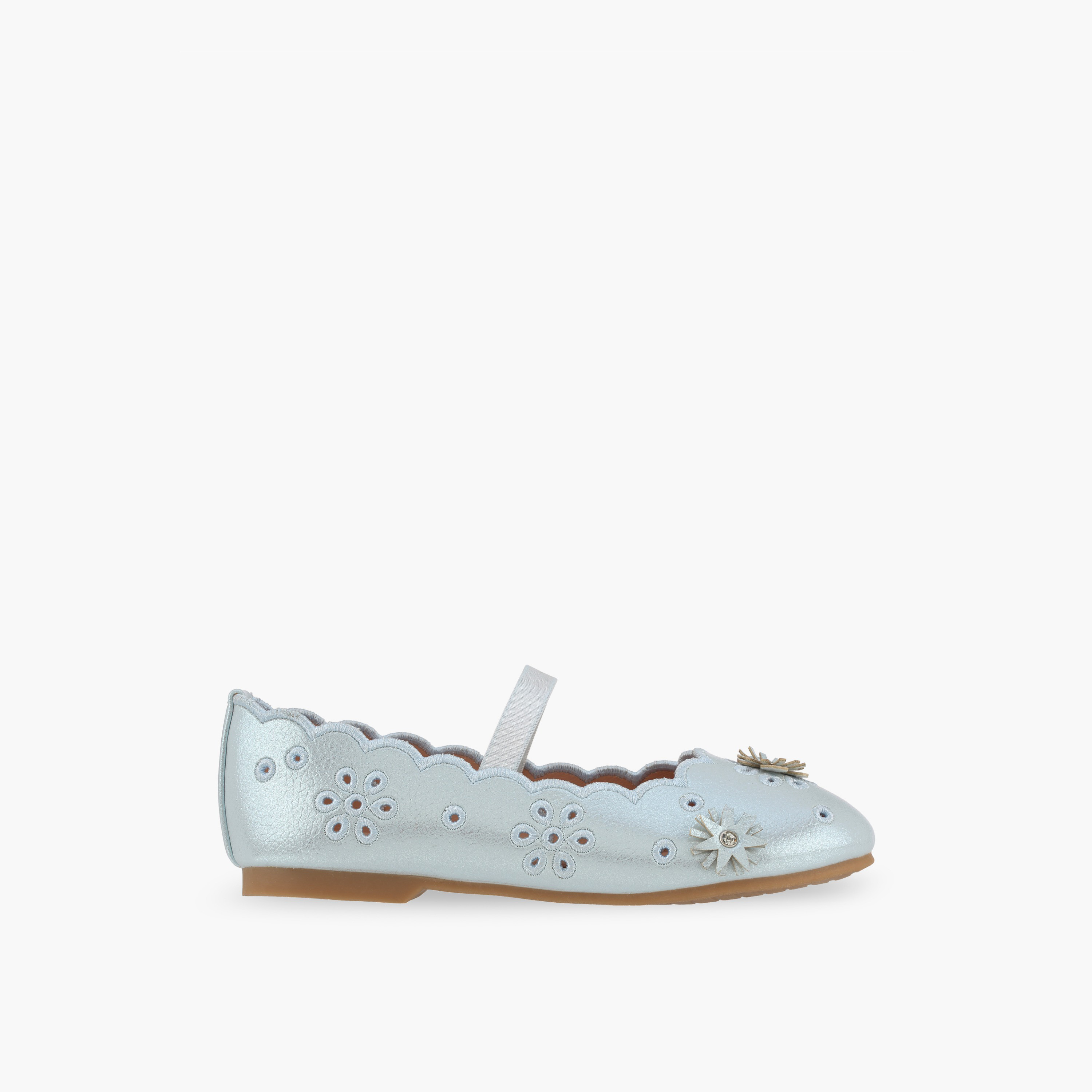 Juniors Girls Floral Embellished Ballerina Shoes-girls-shoes-ballerinas-image-3