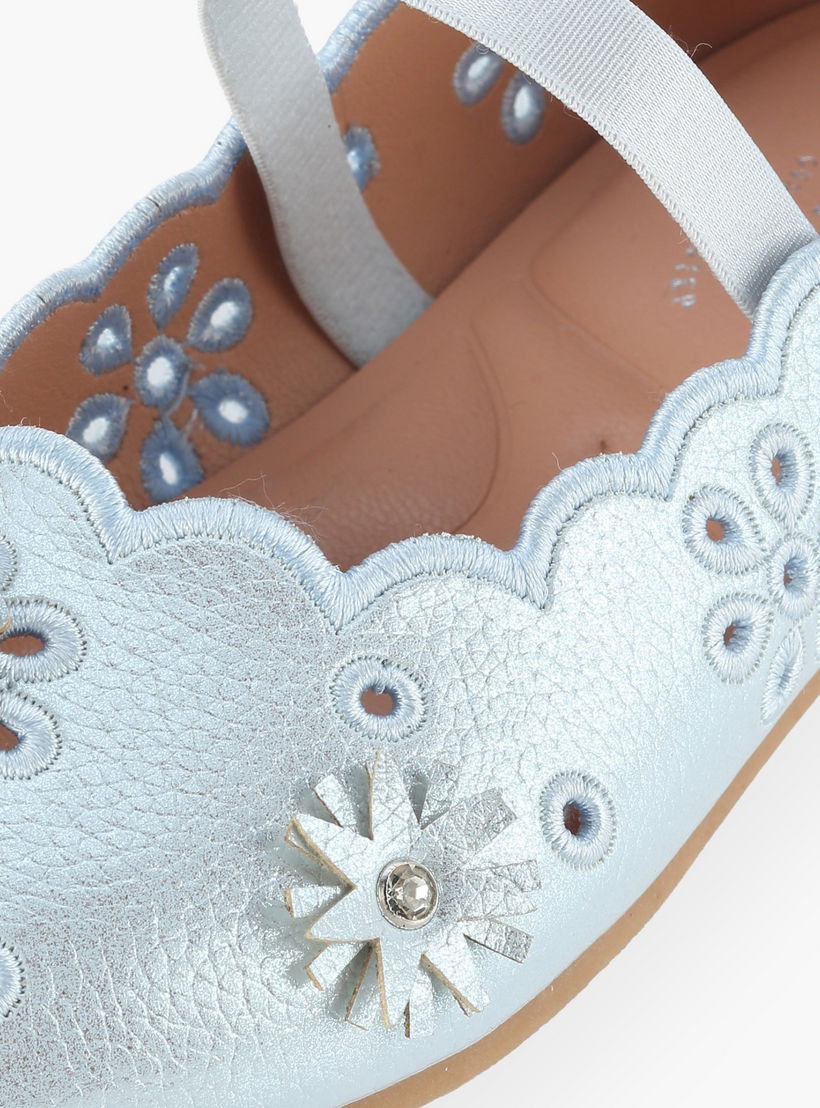 Juniors Girls Floral Embellished Ballerina Shoes-girls-shoes-ballerinas-image-6