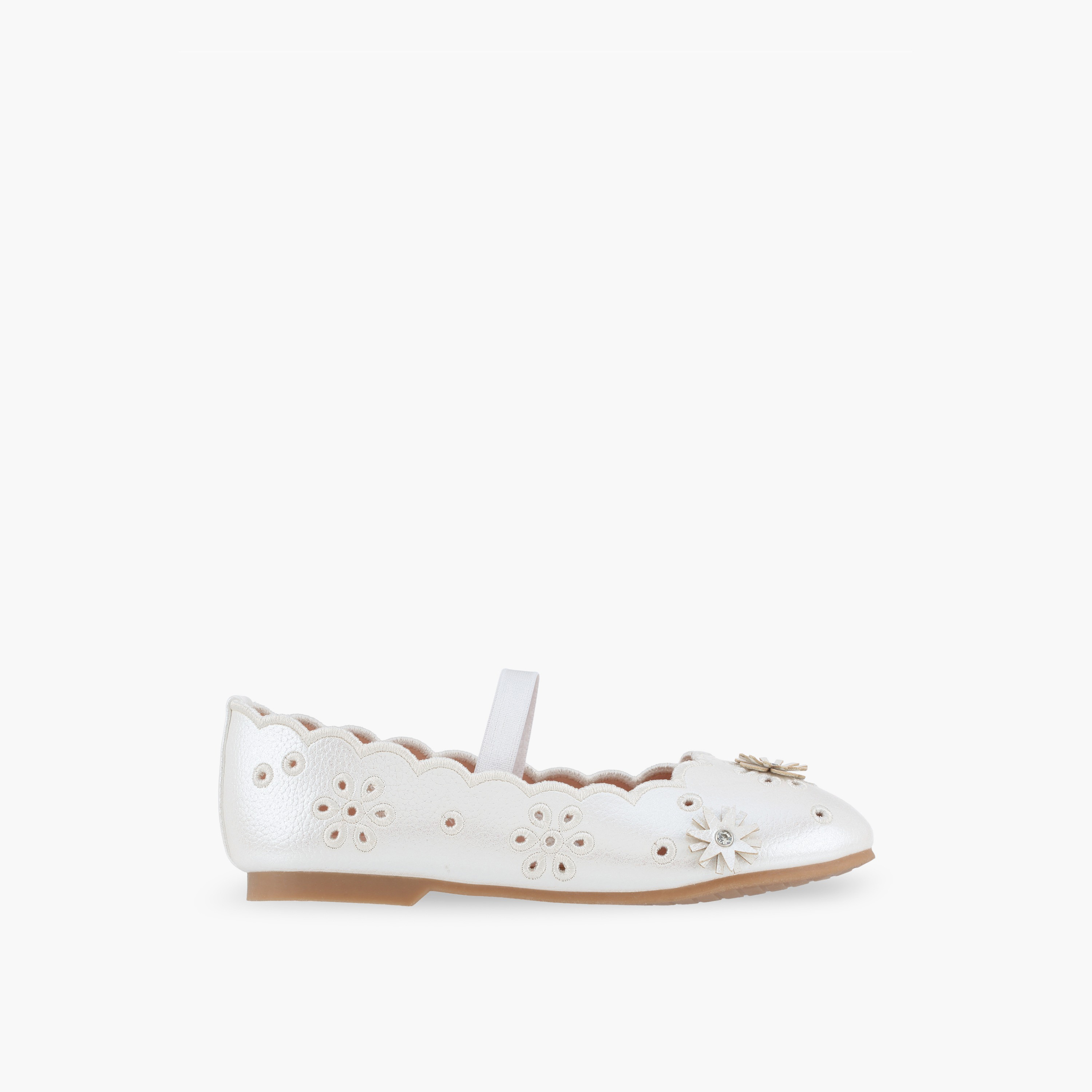 حذاء باليرينا بتزيينات أزهار للفتيات من جونيورز-girls-shoes-ballerinas-image-3