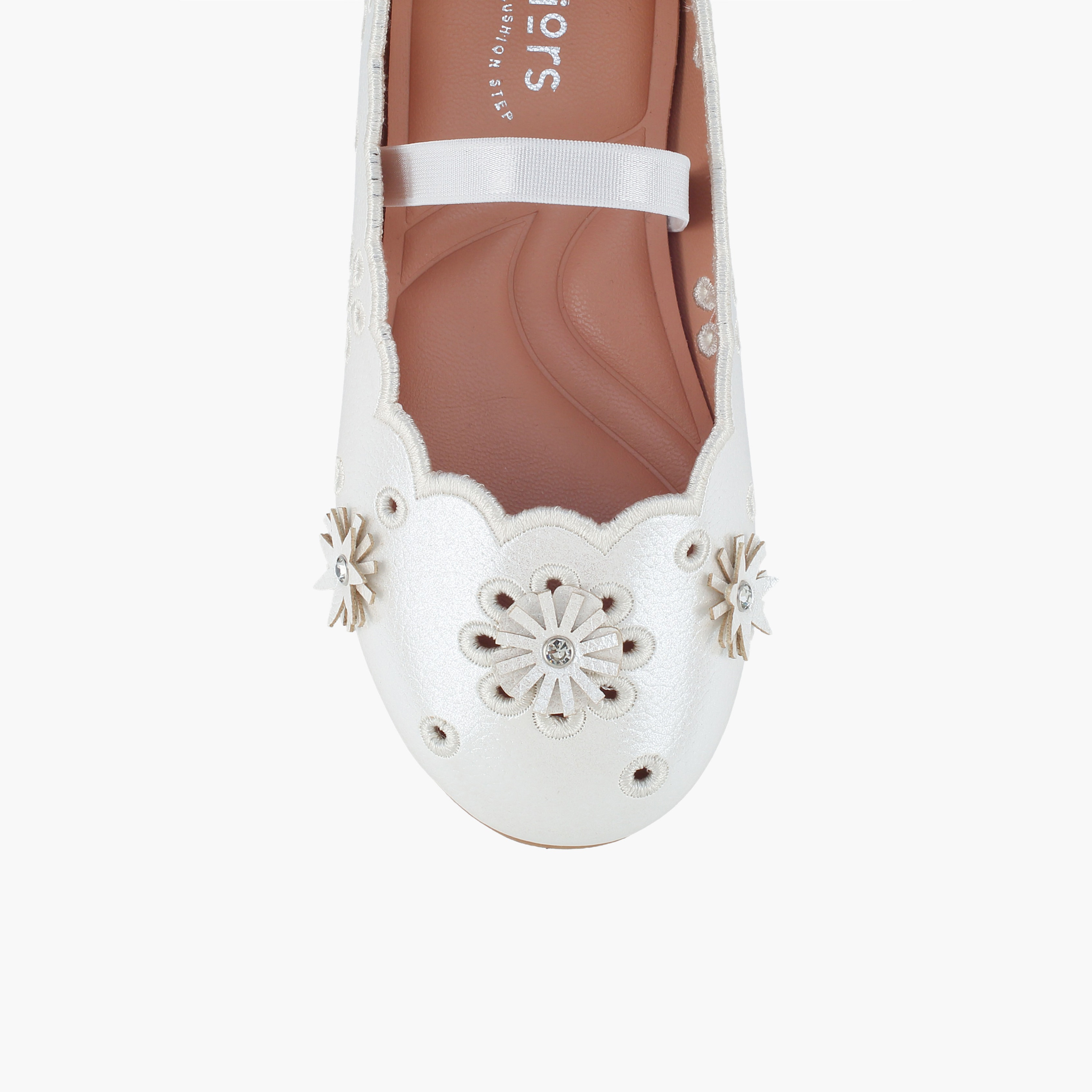 حذاء باليرينا بتزيينات أزهار للفتيات من جونيورز-girls-shoes-ballerinas-image-4