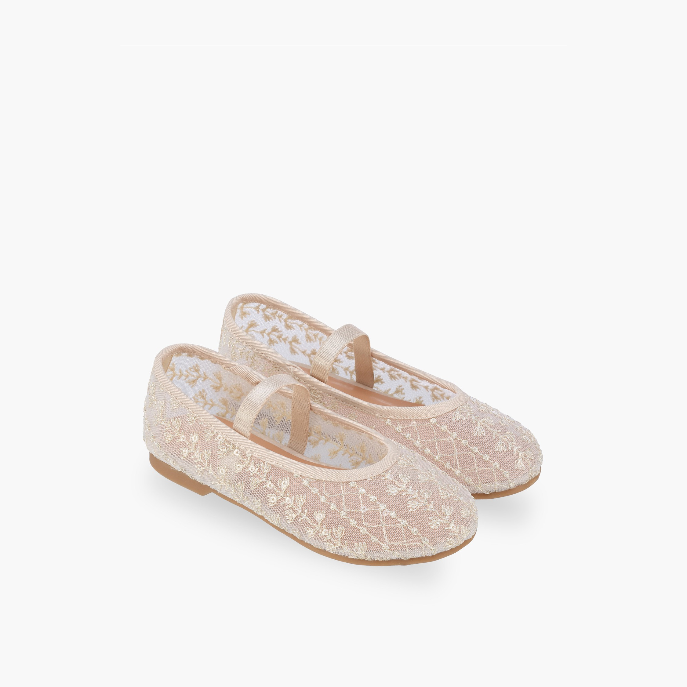 Juniors Girls Elasticated Strap Ballerina Shoes-girls-shoes-ballerinas-image-1
