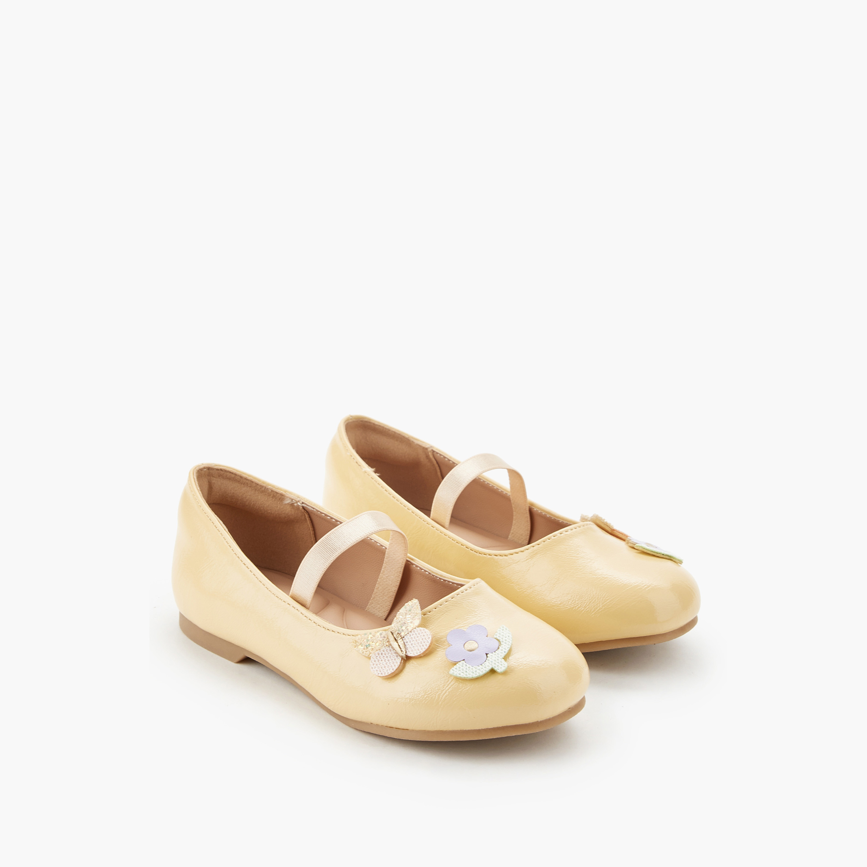 Juniors Girls Floral Accent Ballerina Shoes-girls-shoes-ballerinas-image-1