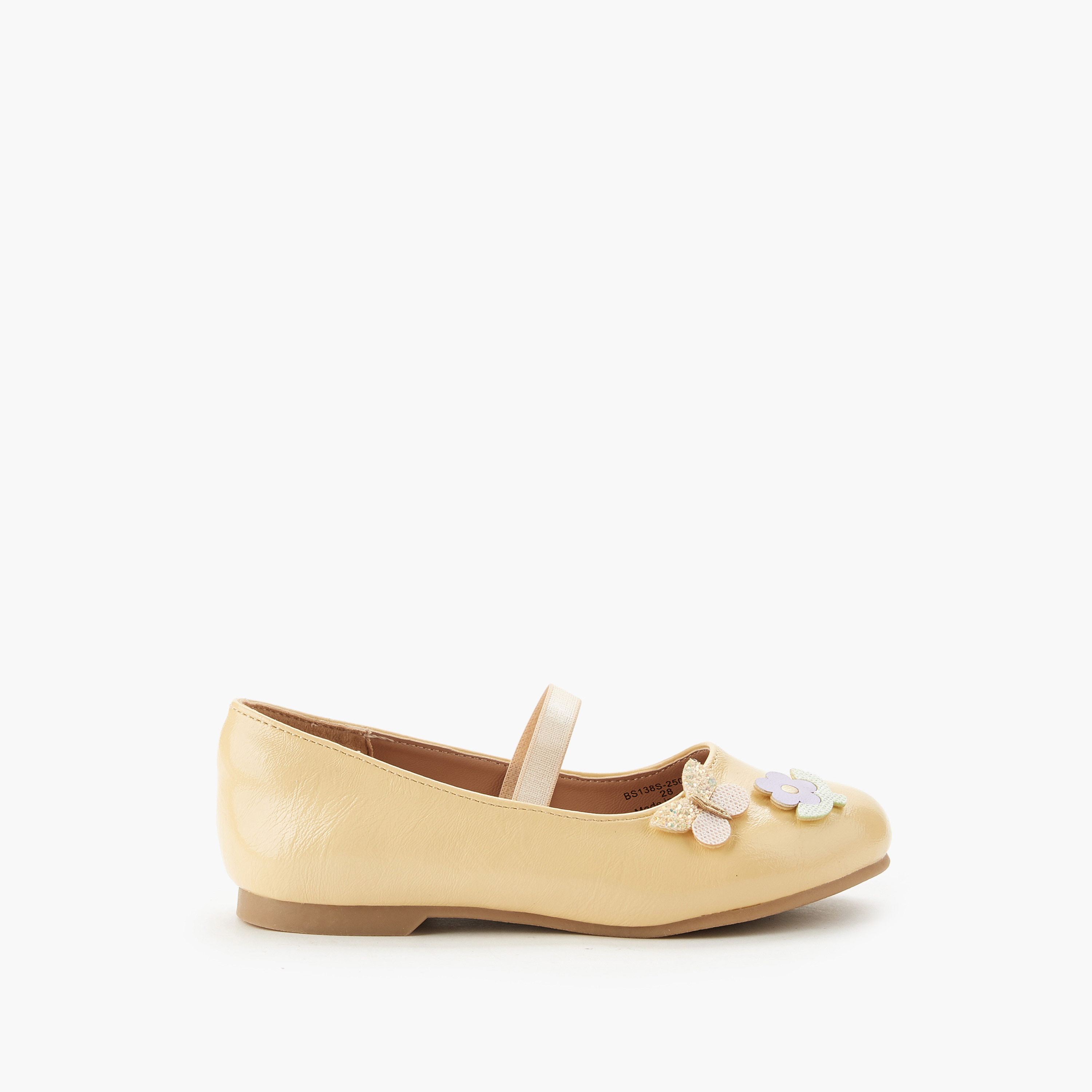 Juniors Girls Floral Accent Ballerina Shoes-girls-shoes-ballerinas-image-2