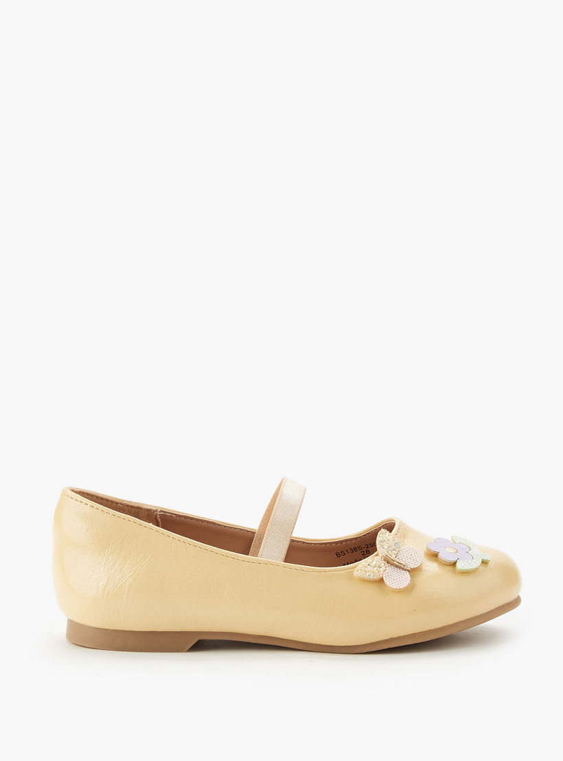 Juniors Girls Floral Accent Ballerina Shoes-girls-shoes-ballerinas-image-2