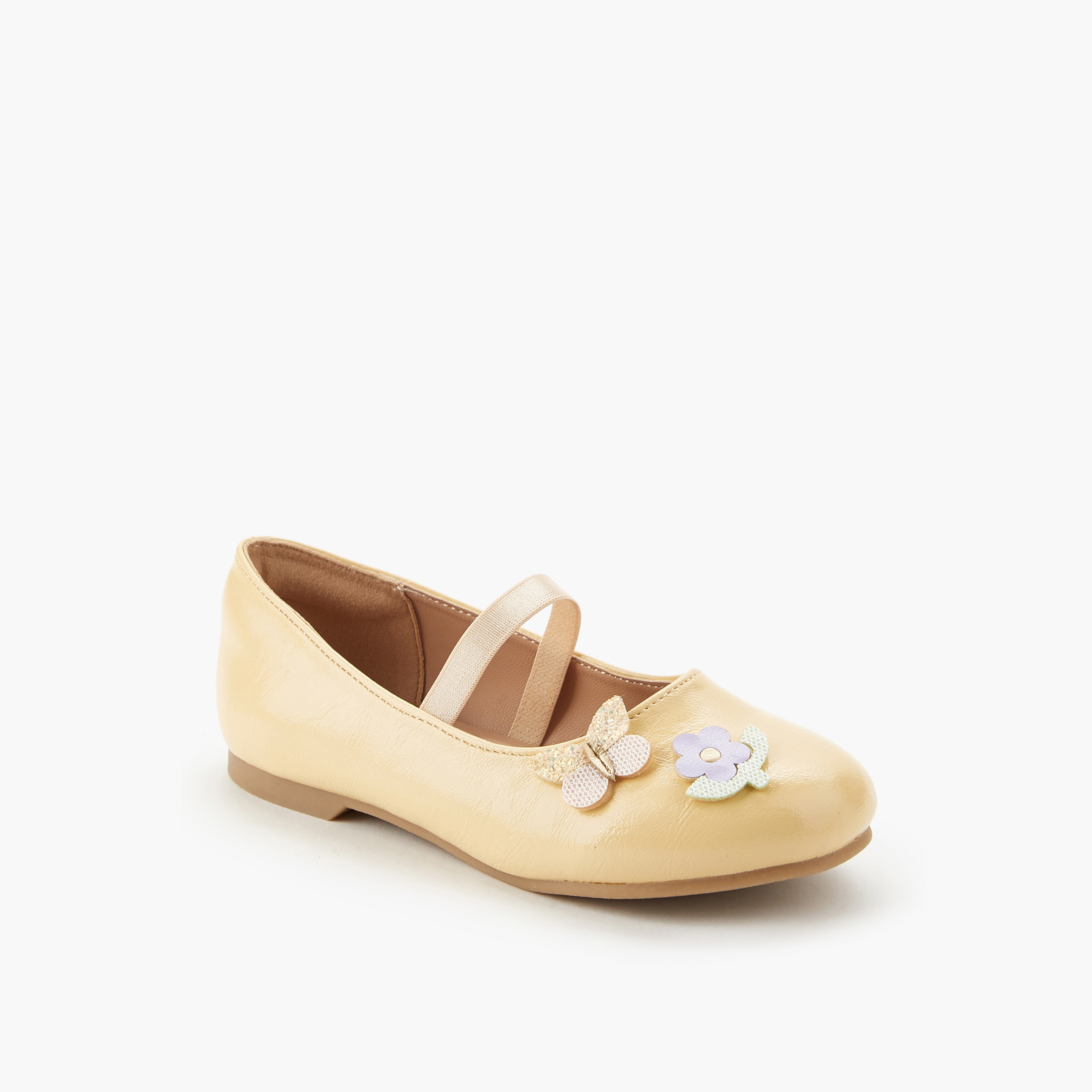 Juniors Girls Floral Accent Ballerina Shoes-girls-shoes-ballerinas-image-3