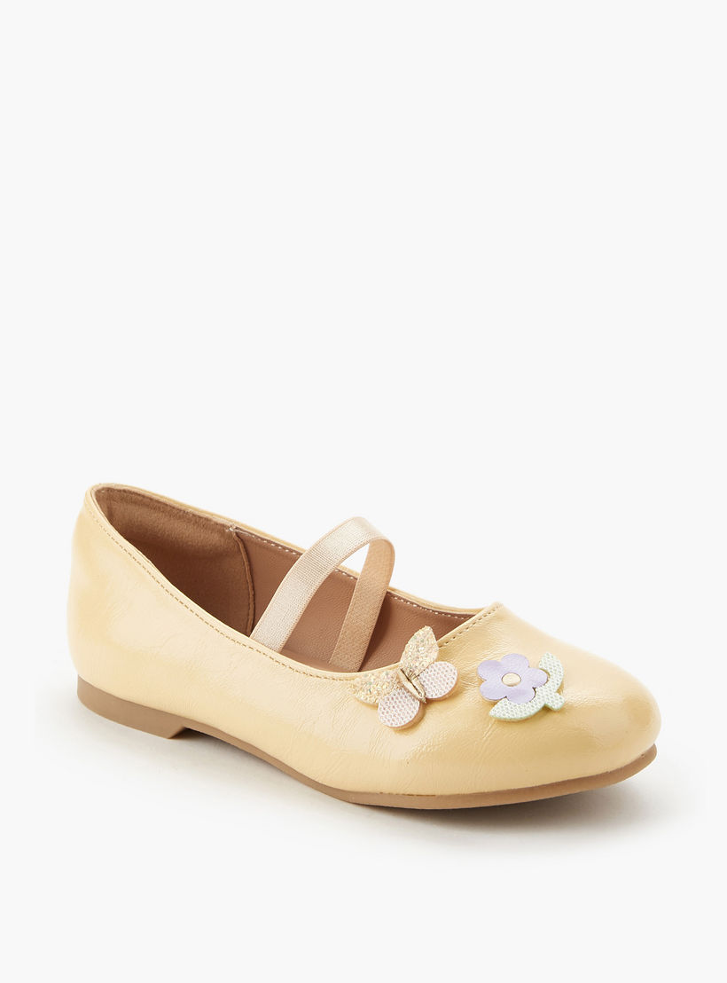 Juniors Girls Floral Accent Ballerina Shoes-girls-shoes-ballerinas-image-3
