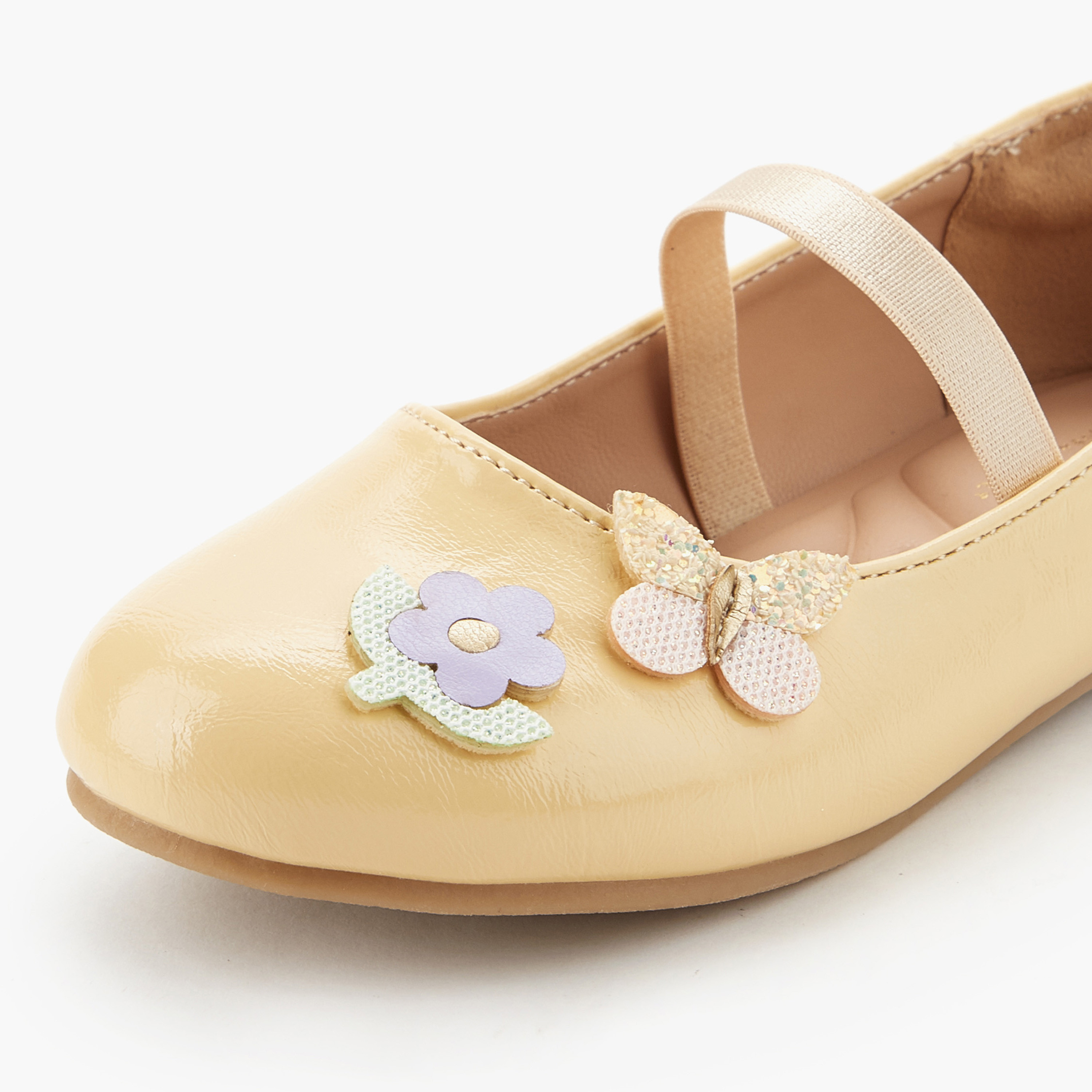 Juniors Girls Floral Accent Ballerina Shoes-girls-shoes-ballerinas-image-4
