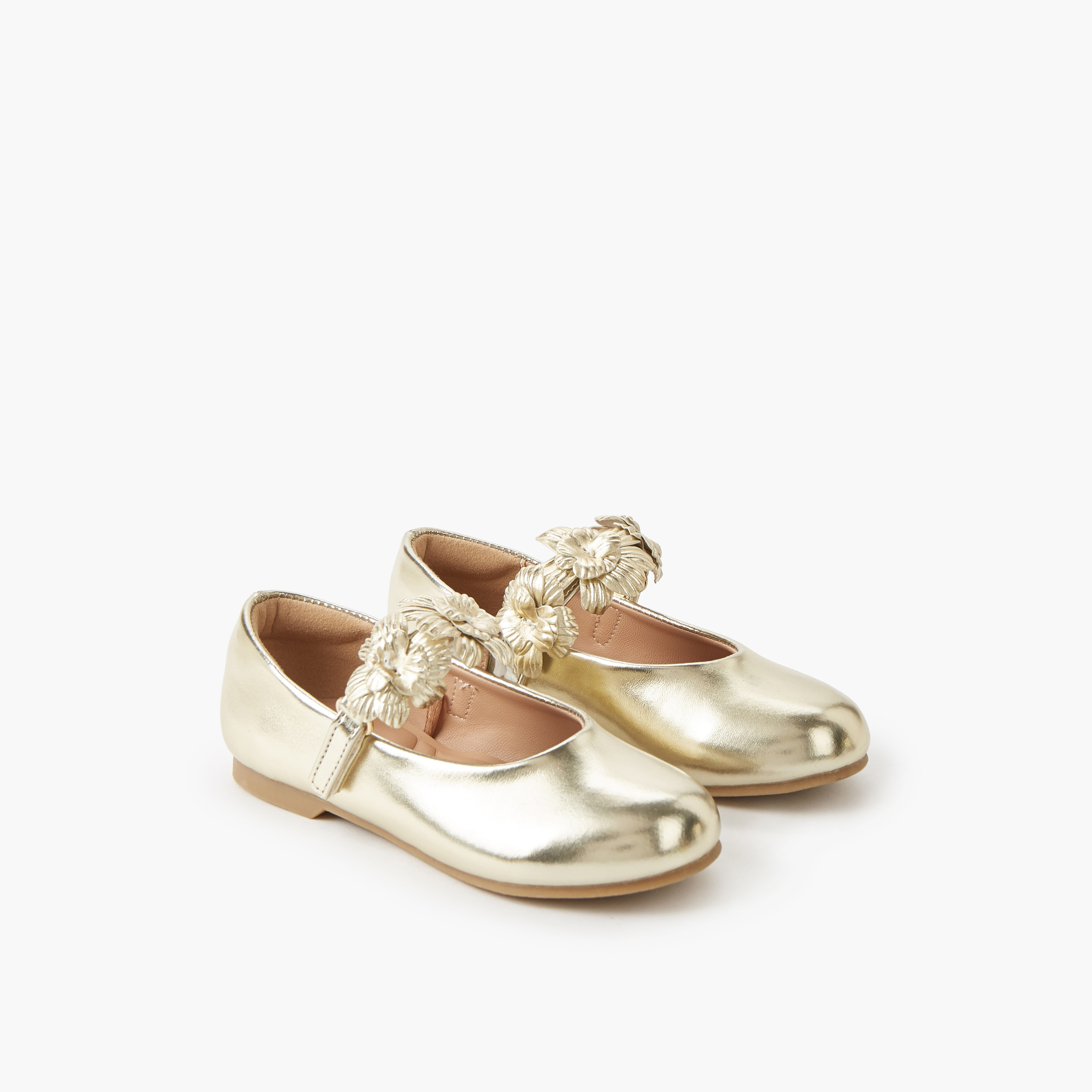حذاء باليرينا بشريط إغلاق لاصق للبنات من جونيورز-girls-shoes-maryjanes-image-1