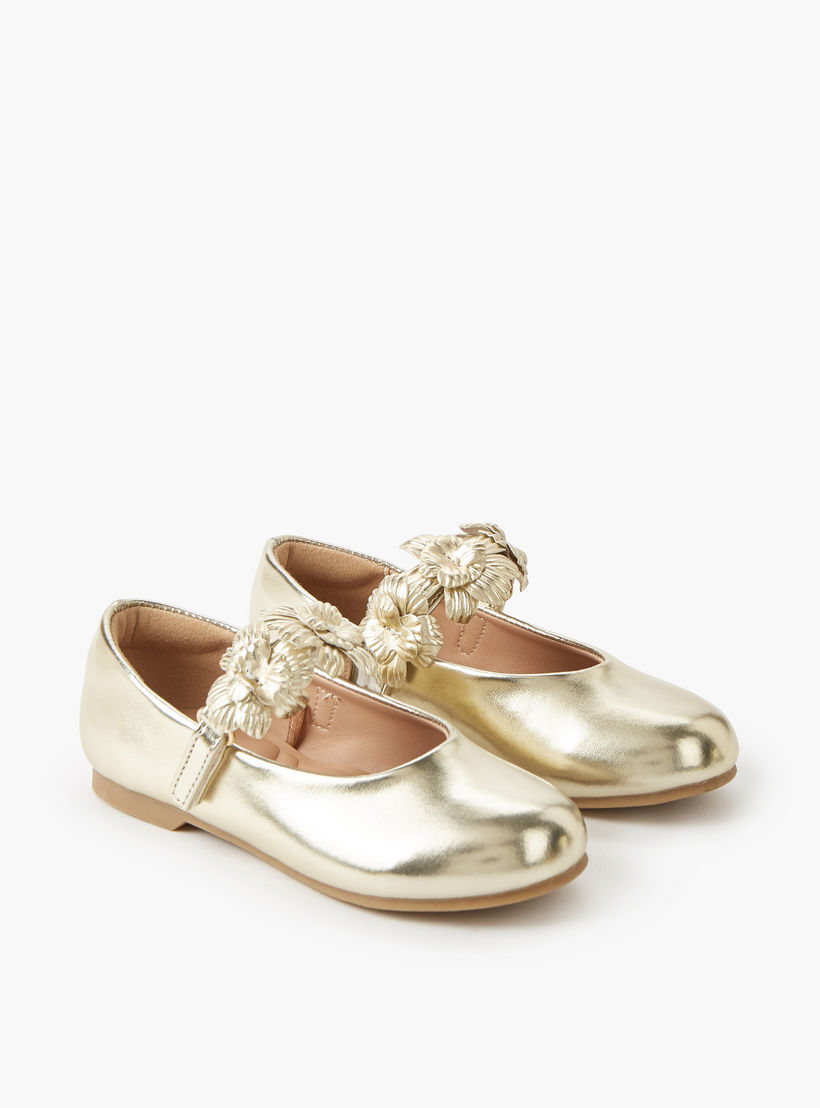 حذاء باليرينا بشريط إغلاق لاصق للبنات من جونيورز-girls-shoes-maryjanes-image-1