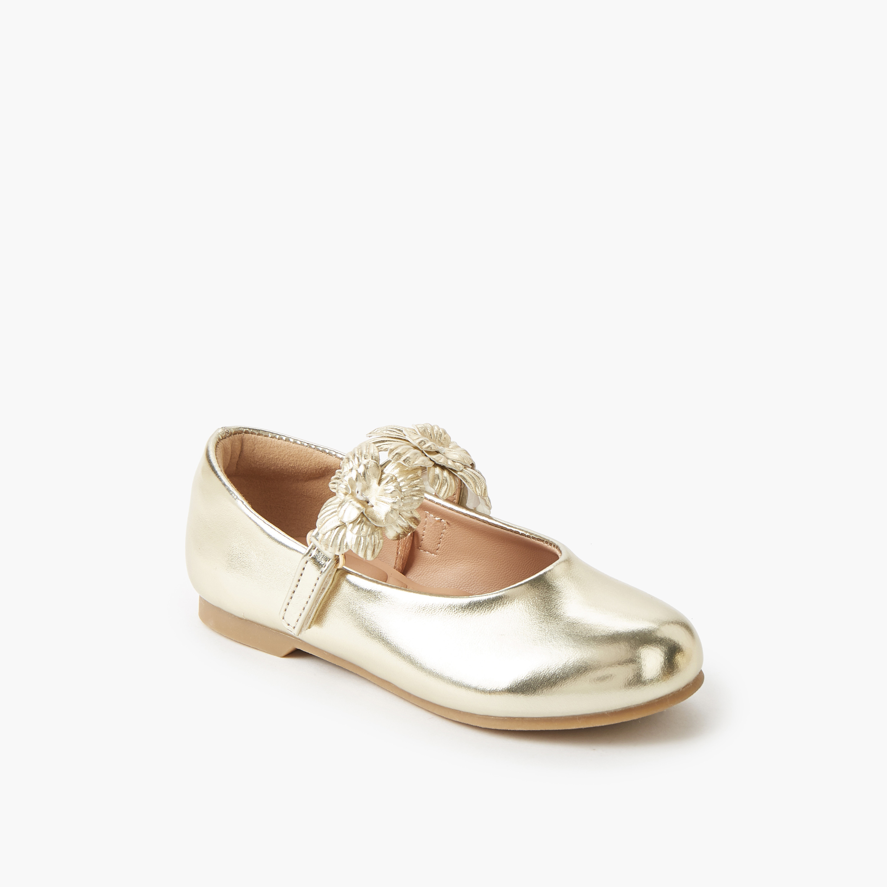 حذاء باليرينا بشريط إغلاق لاصق للبنات من جونيورز-girls-shoes-maryjanes-image-2