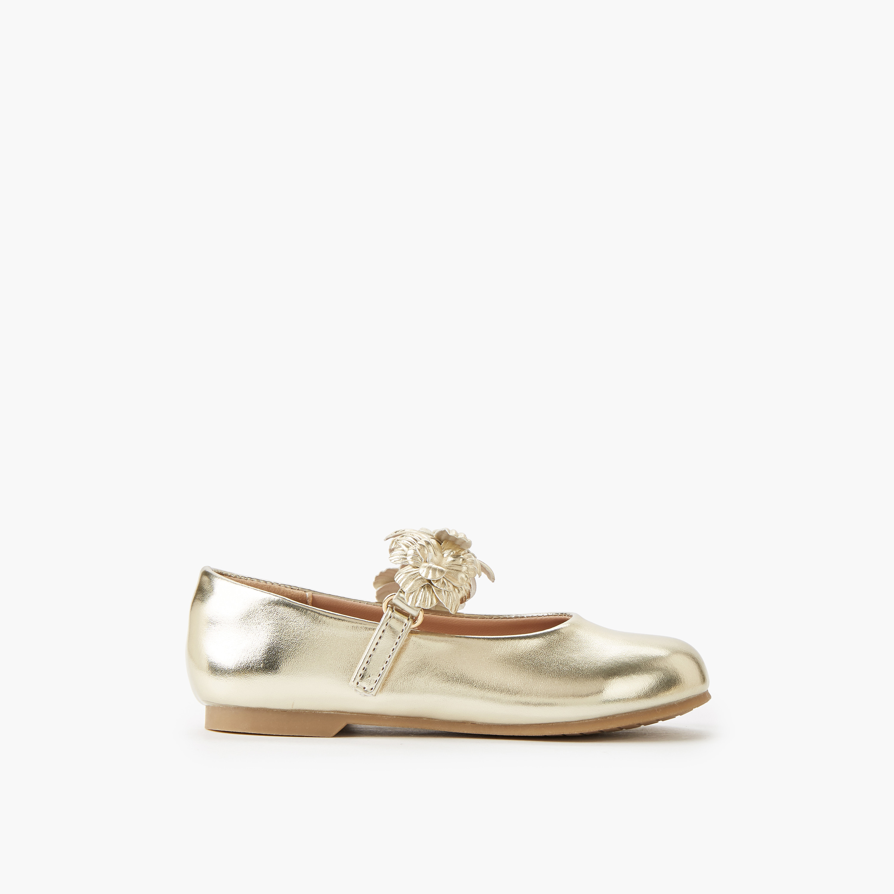حذاء باليرينا بشريط إغلاق لاصق للبنات من جونيورز-girls-shoes-maryjanes-image-3
