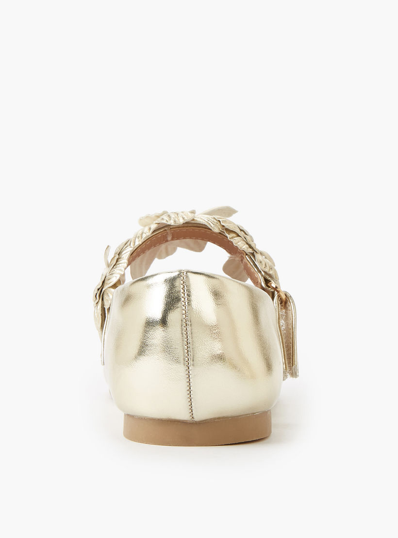 حذاء باليرينا بشريط إغلاق لاصق للبنات من جونيورز-girls-shoes-maryjanes-image-4