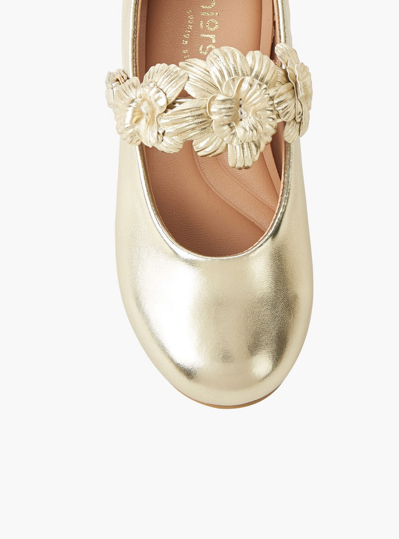 حذاء باليرينا بشريط إغلاق لاصق للبنات من جونيورز-girls-shoes-maryjanes-image-5