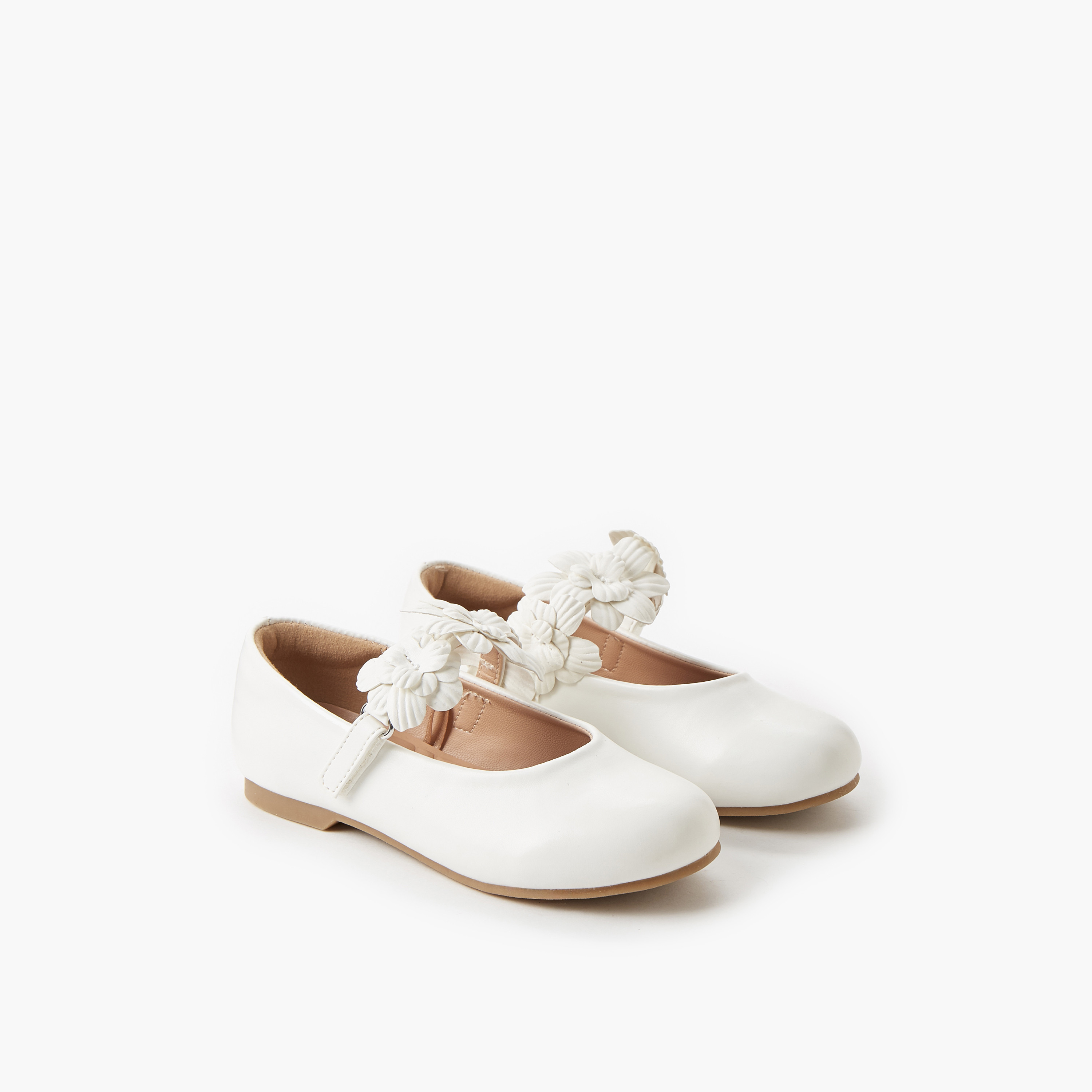 حذاء باليرينا بشريط إغلاق لاصق للبنات من جونيورز-girls-shoes-maryjanes-image-1