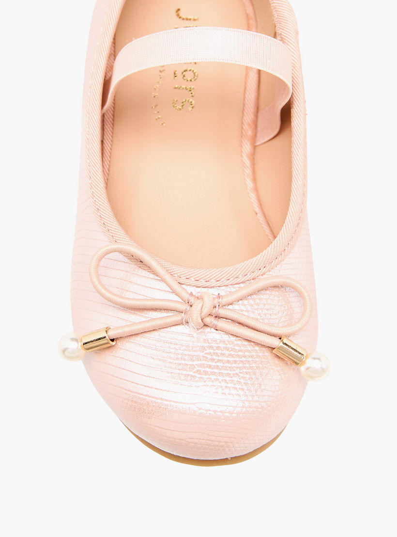حذاء باليرينا بفيونكة للبنات من جونيورز-girls-shoes-ballerinas-image-4