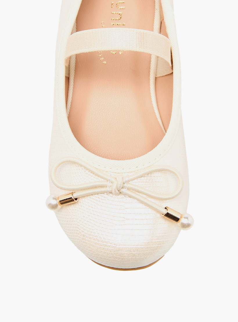 حذاء باليرينا بفيونكة للبنات من جونيورز-girls-shoes-ballerinas-image-4