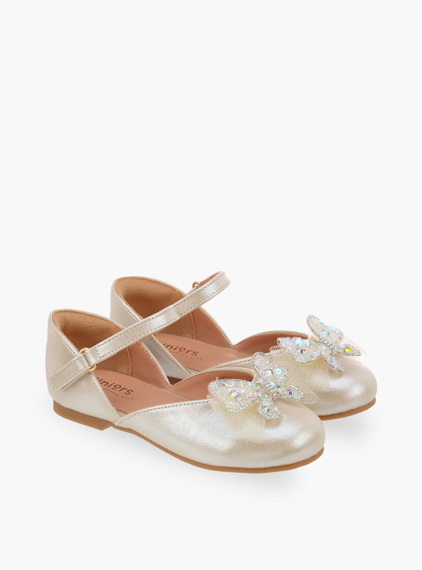 حذاء ماري جين بتزيينات فراشة للبنات من جونيورز-girls-shoes-ballerinas-image-1