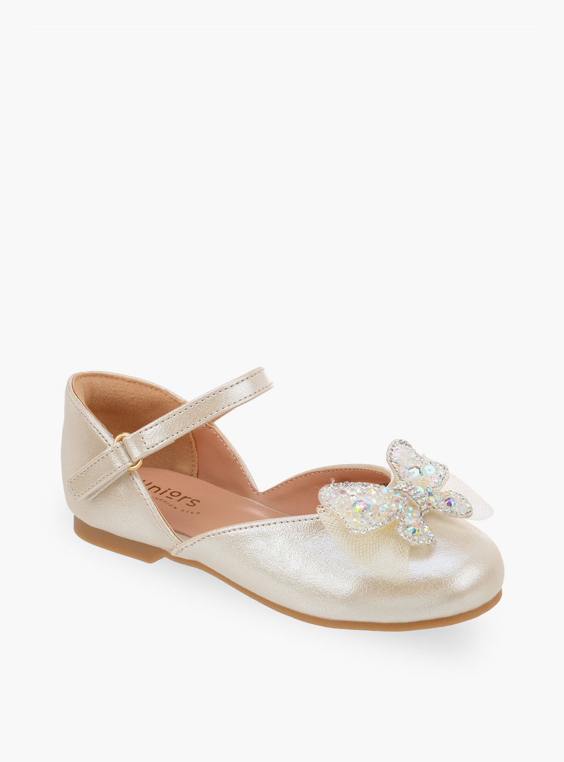 حذاء ماري جين بتزيينات فراشة للبنات من جونيورز-girls-shoes-ballerinas-image-2