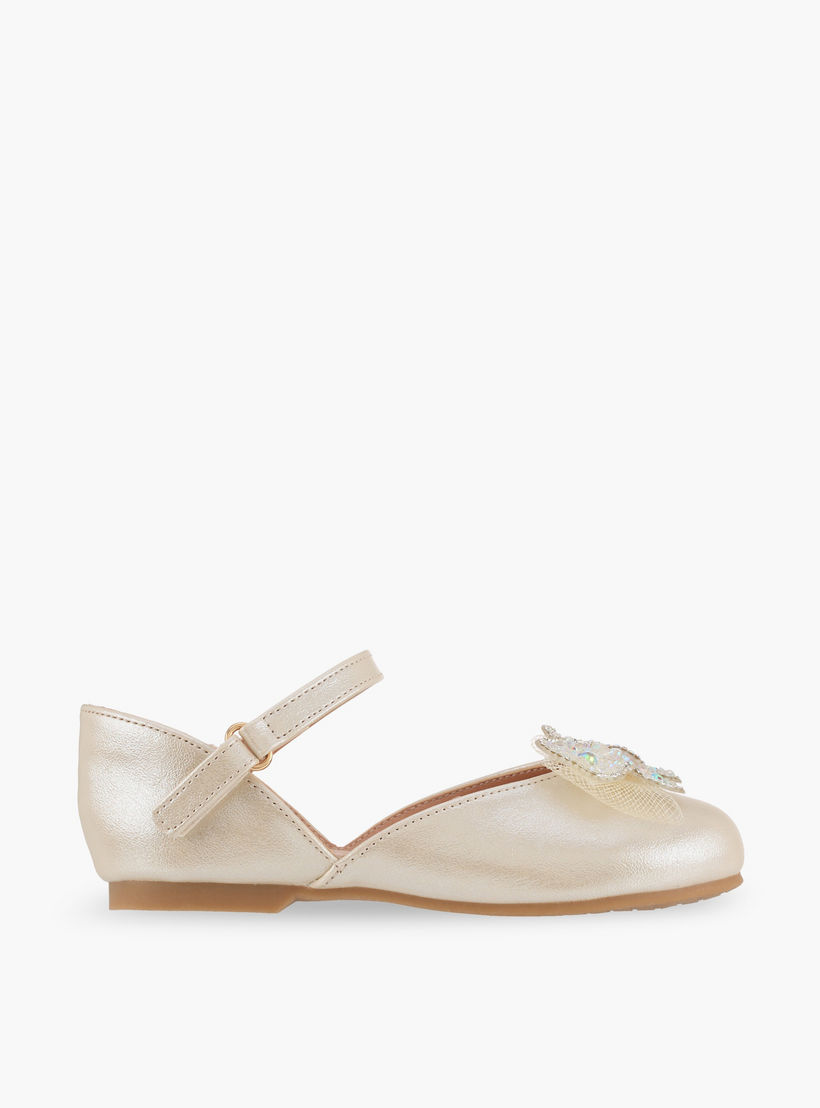 حذاء ماري جين بتزيينات فراشة للبنات من جونيورز-girls-shoes-ballerinas-image-3