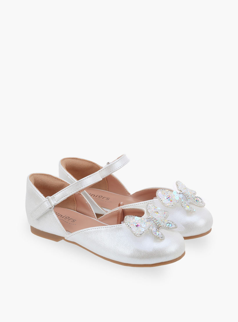 حذاء ماري جين بتزيينات فراشة للبنات من جونيورز-girls-shoes-ballerinas-image-1