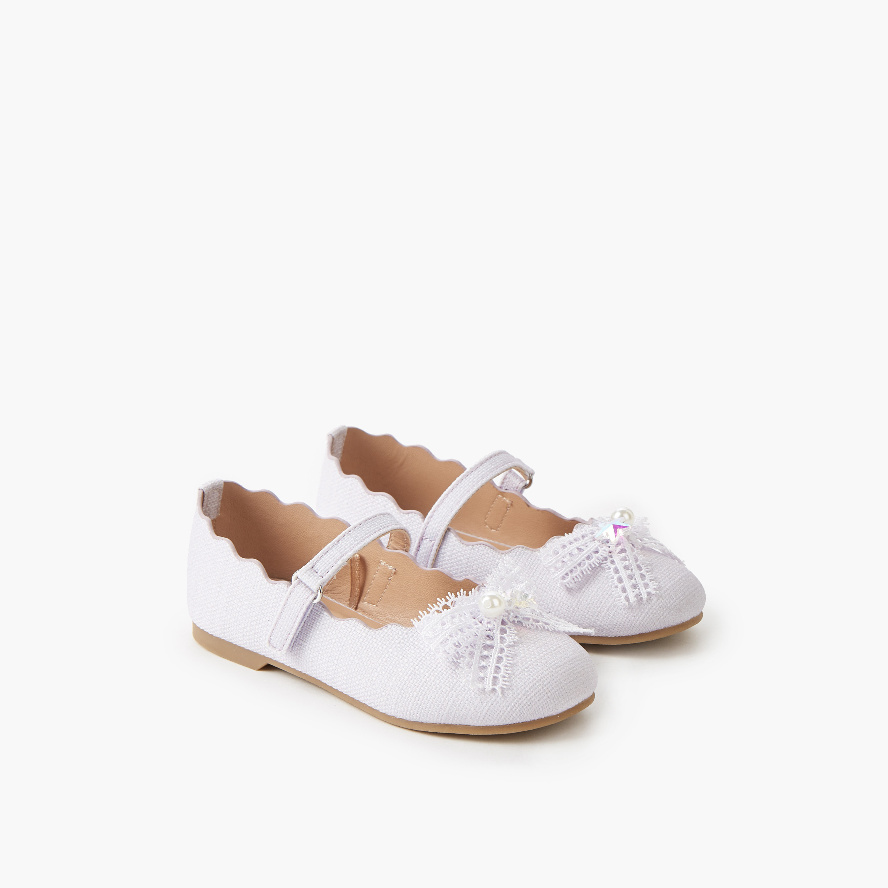 حذاء باليرينا بشريط إغلاق لاصق للبنات من جونيورز-girls-shoes-maryjanes-image-1