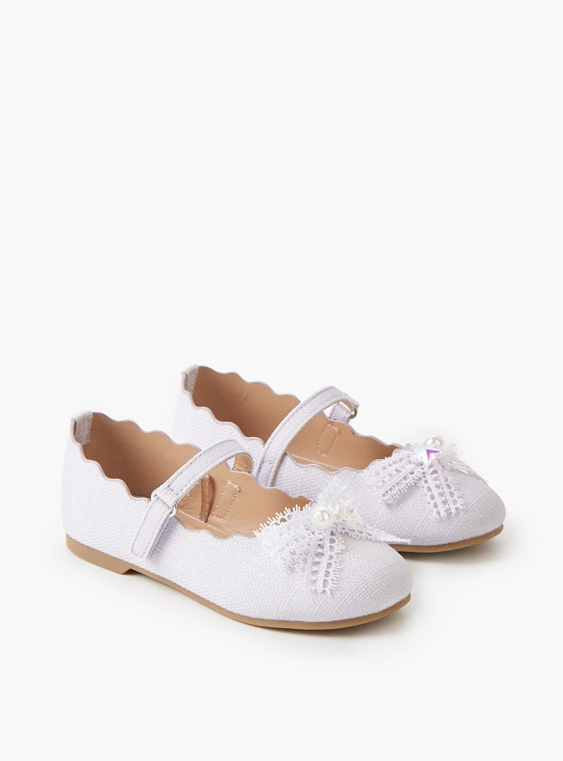 حذاء باليرينا بشريط إغلاق لاصق للبنات من جونيورز-girls-shoes-maryjanes-image-1