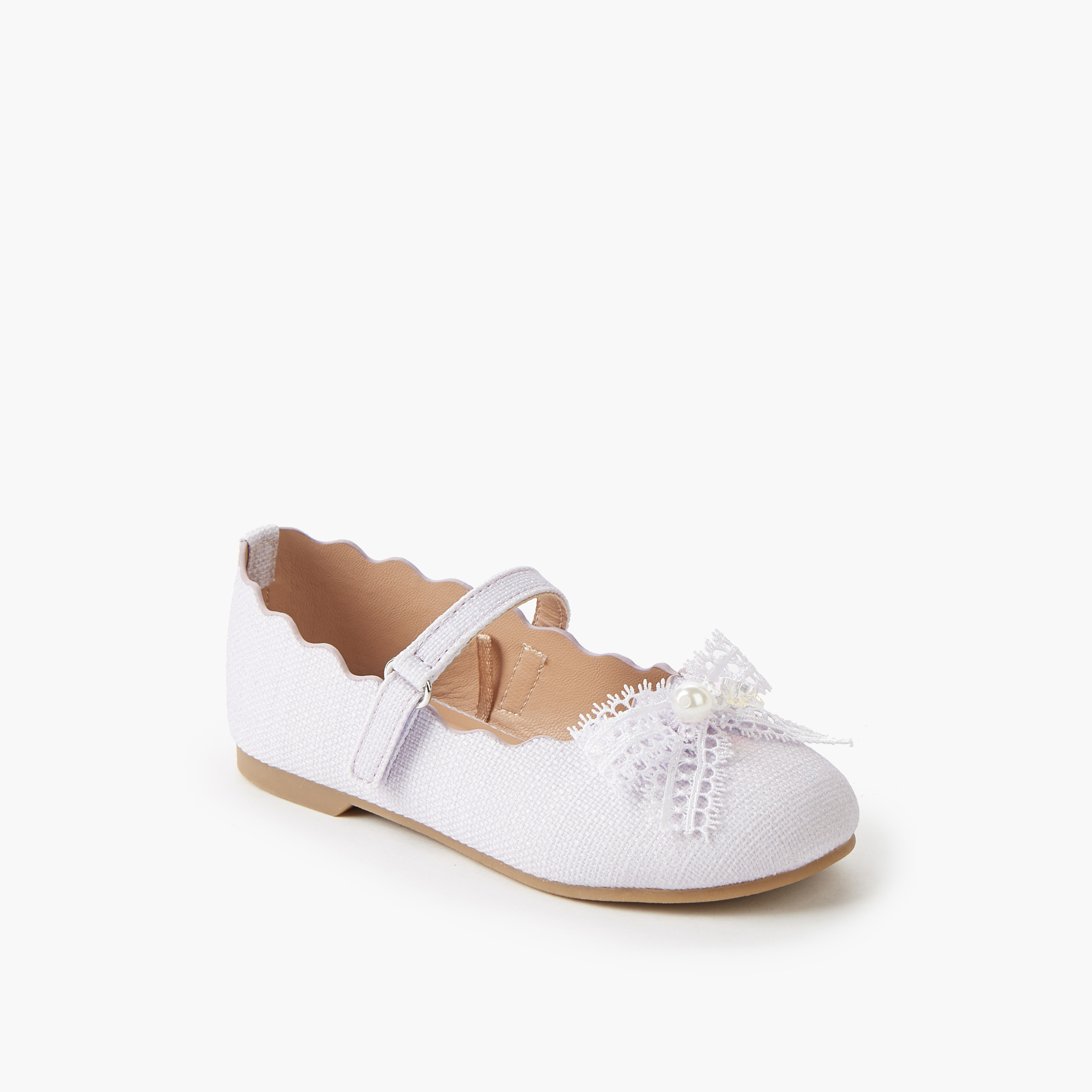 حذاء باليرينا بشريط إغلاق لاصق للبنات من جونيورز-girls-shoes-maryjanes-image-2