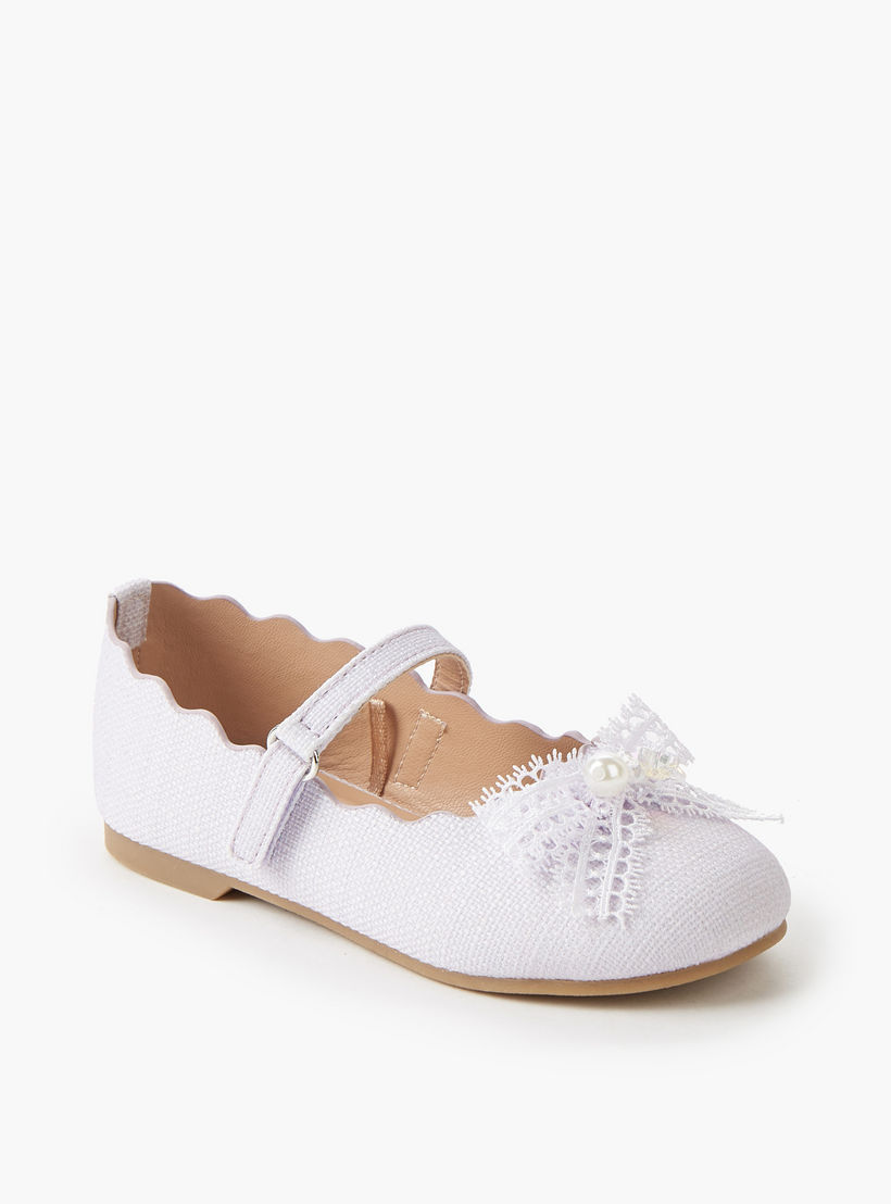 حذاء باليرينا بشريط إغلاق لاصق للبنات من جونيورز-girls-shoes-maryjanes-image-2