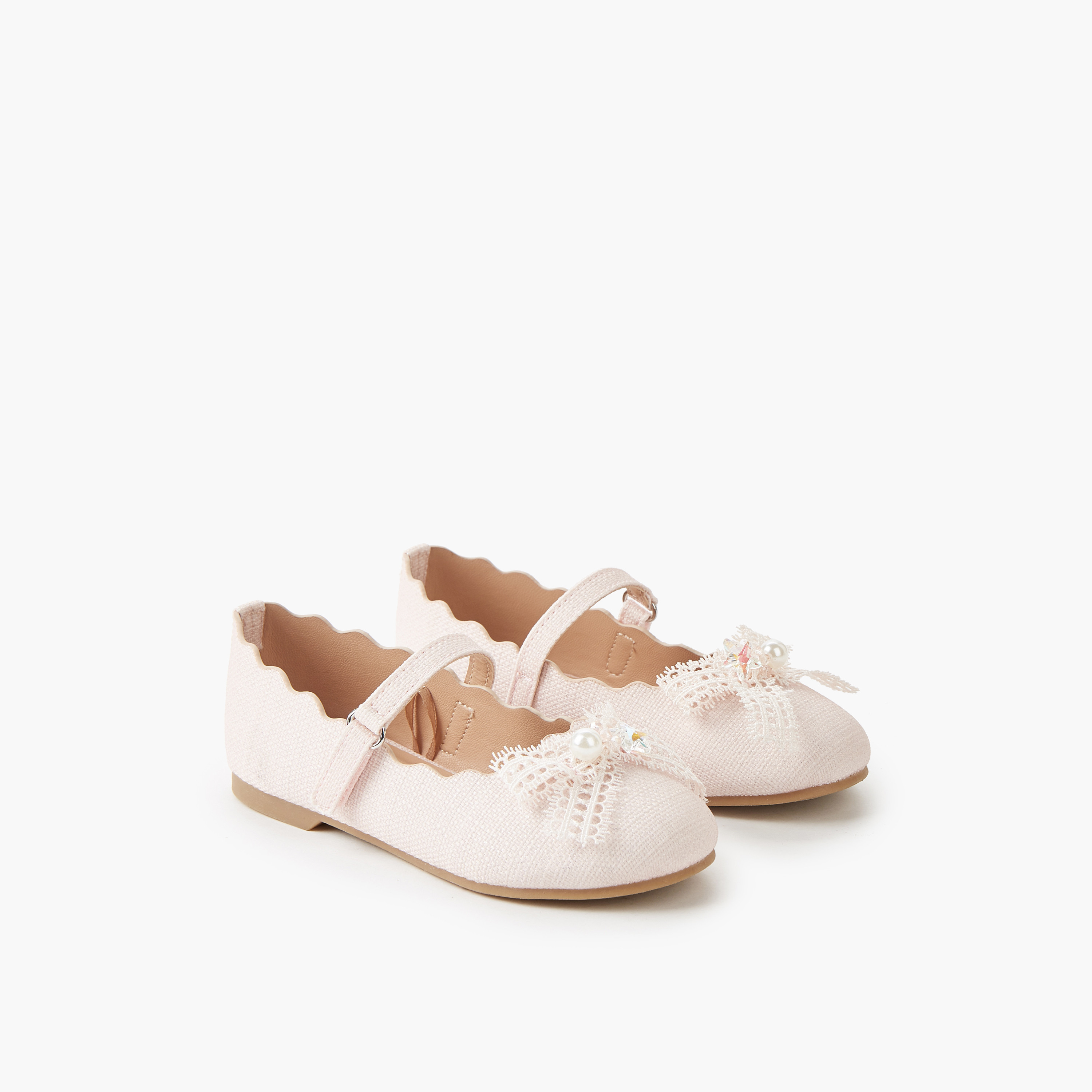 حذاء باليرينا بشريط إغلاق لاصق للبنات من جونيورز-girls-shoes-maryjanes-image-1