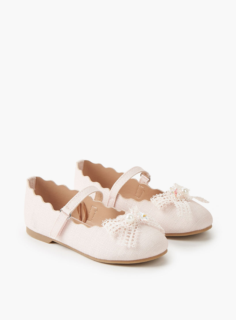حذاء باليرينا بشريط إغلاق لاصق للبنات من جونيورز-girls-shoes-maryjanes-image-1