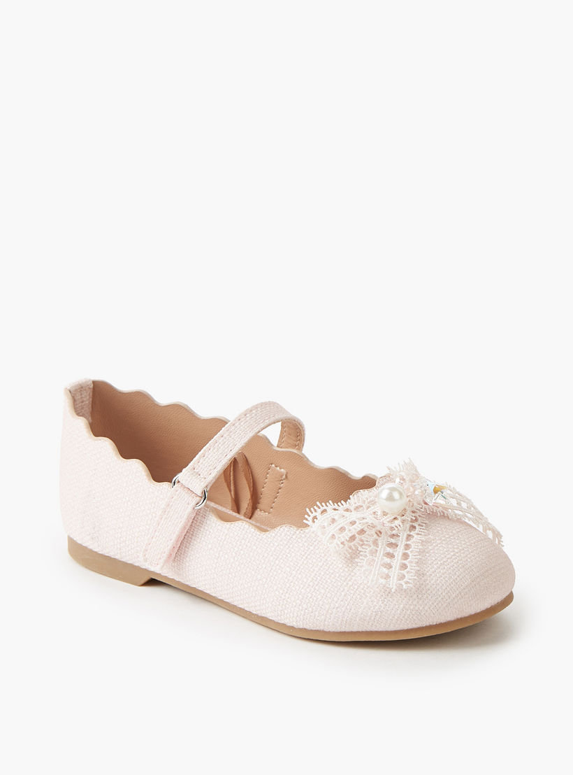 حذاء باليرينا بشريط إغلاق لاصق للبنات من جونيورز-girls-shoes-maryjanes-image-2