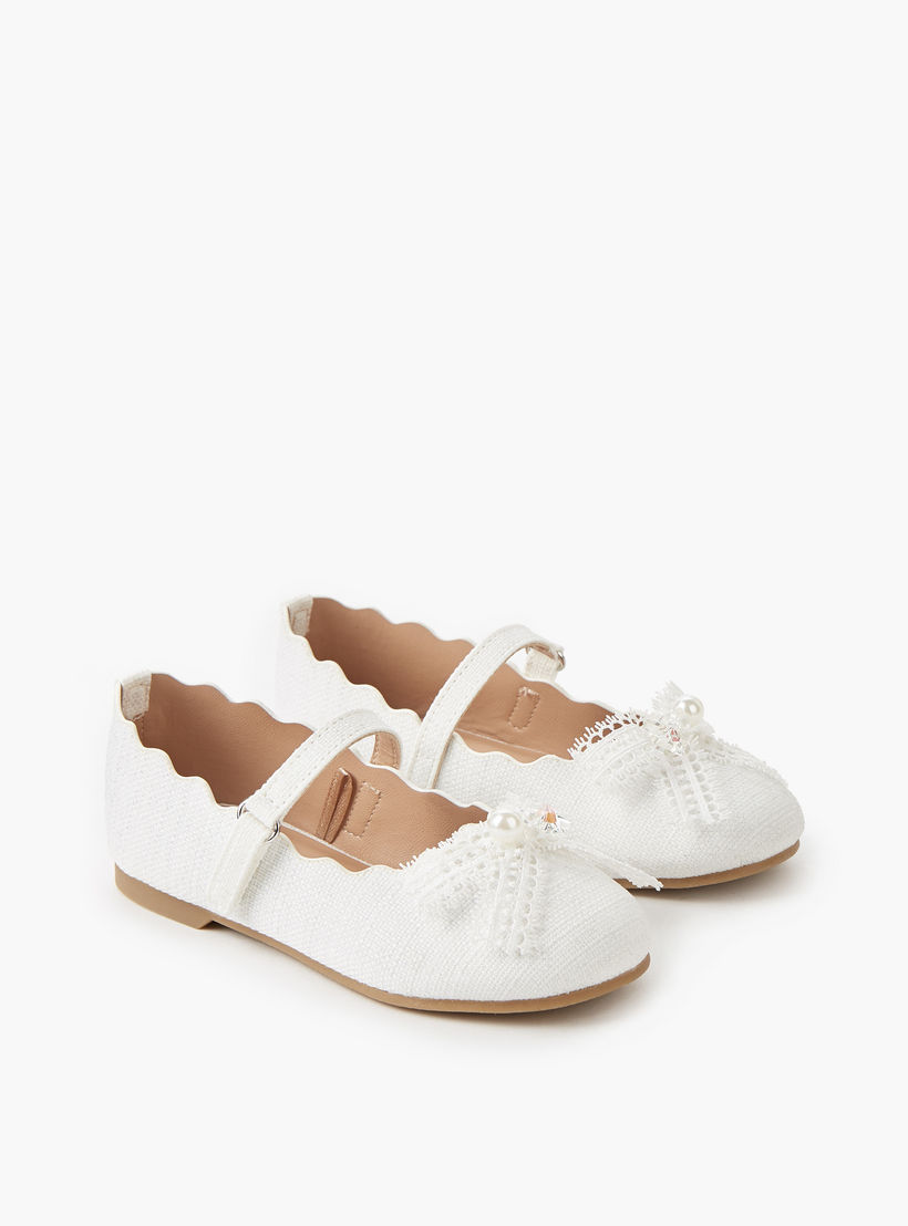 حذاء باليرينا بشريط إغلاق لاصق للبنات من جونيورز-girls-shoes-maryjanes-image-1