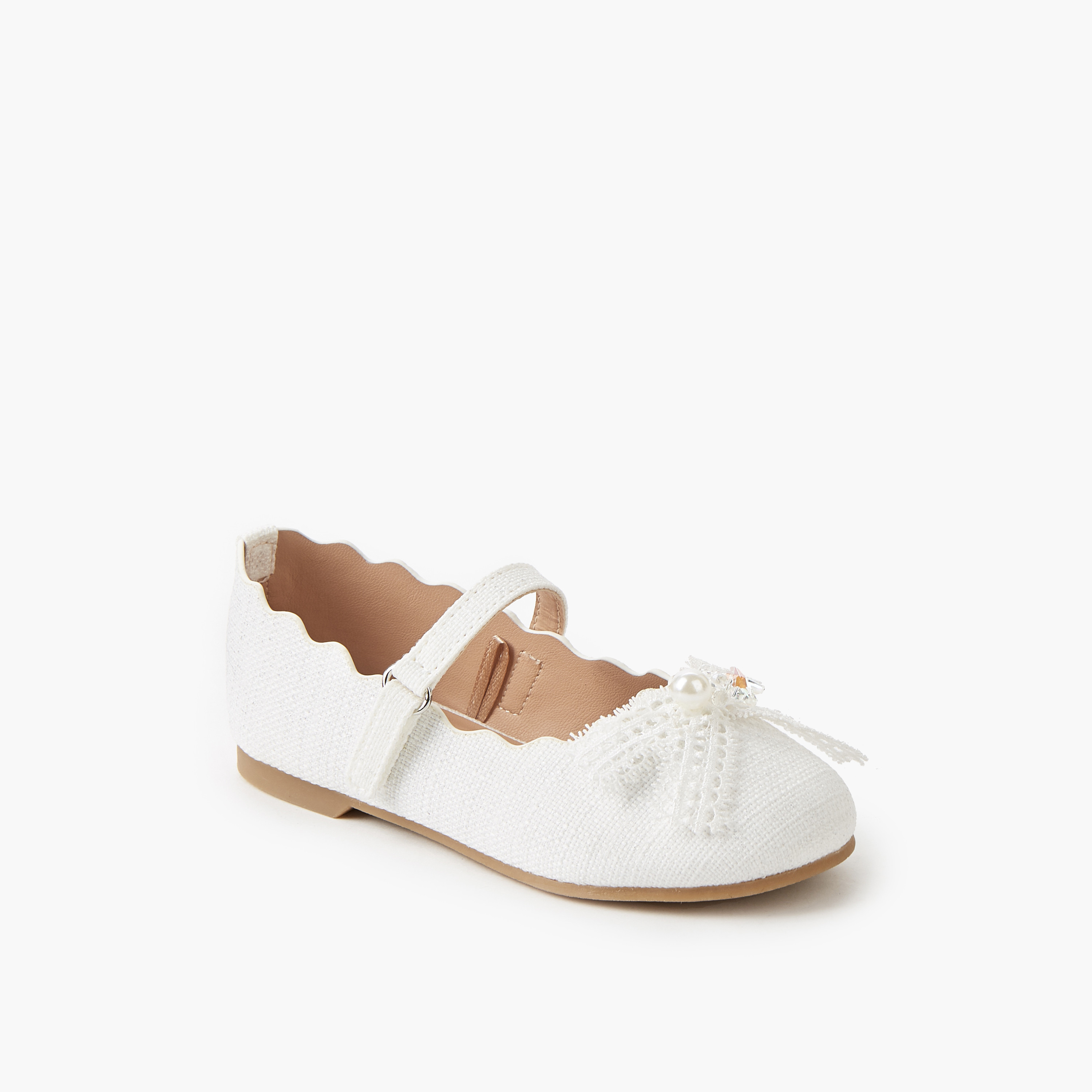 حذاء باليرينا بشريط إغلاق لاصق للبنات من جونيورز-girls-shoes-maryjanes-image-2