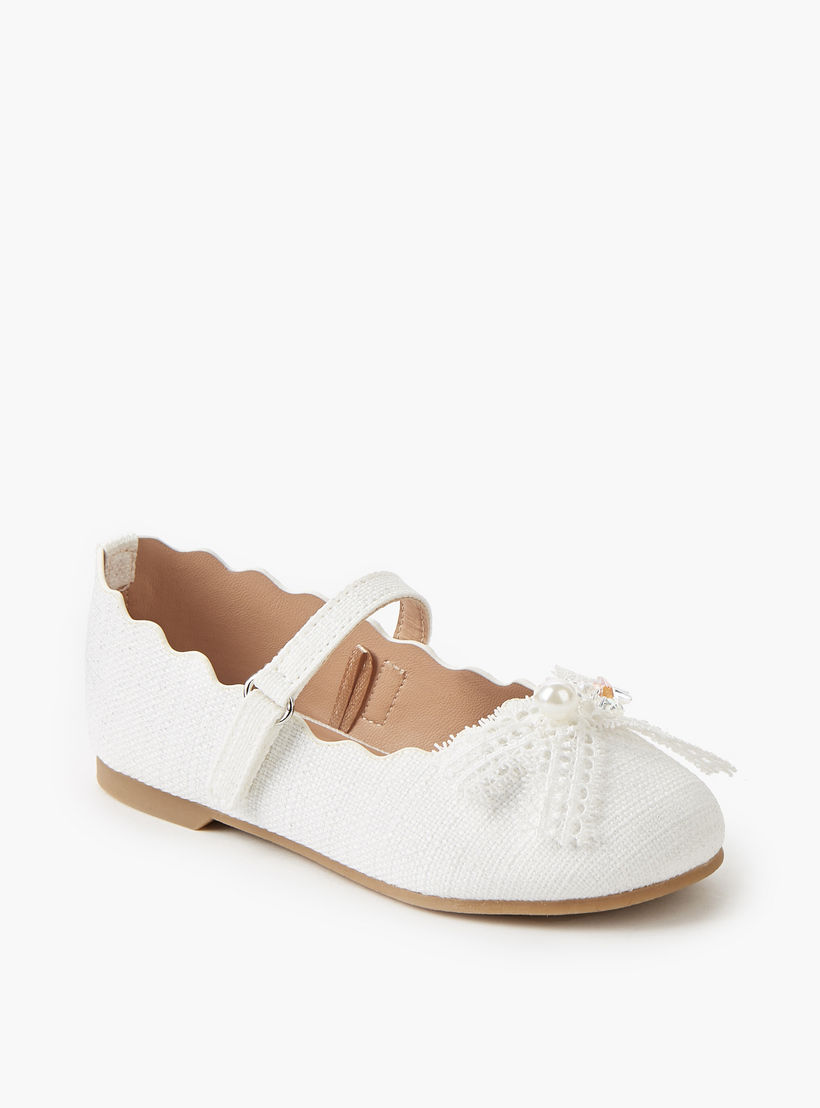 حذاء باليرينا بشريط إغلاق لاصق للبنات من جونيورز-girls-shoes-maryjanes-image-2