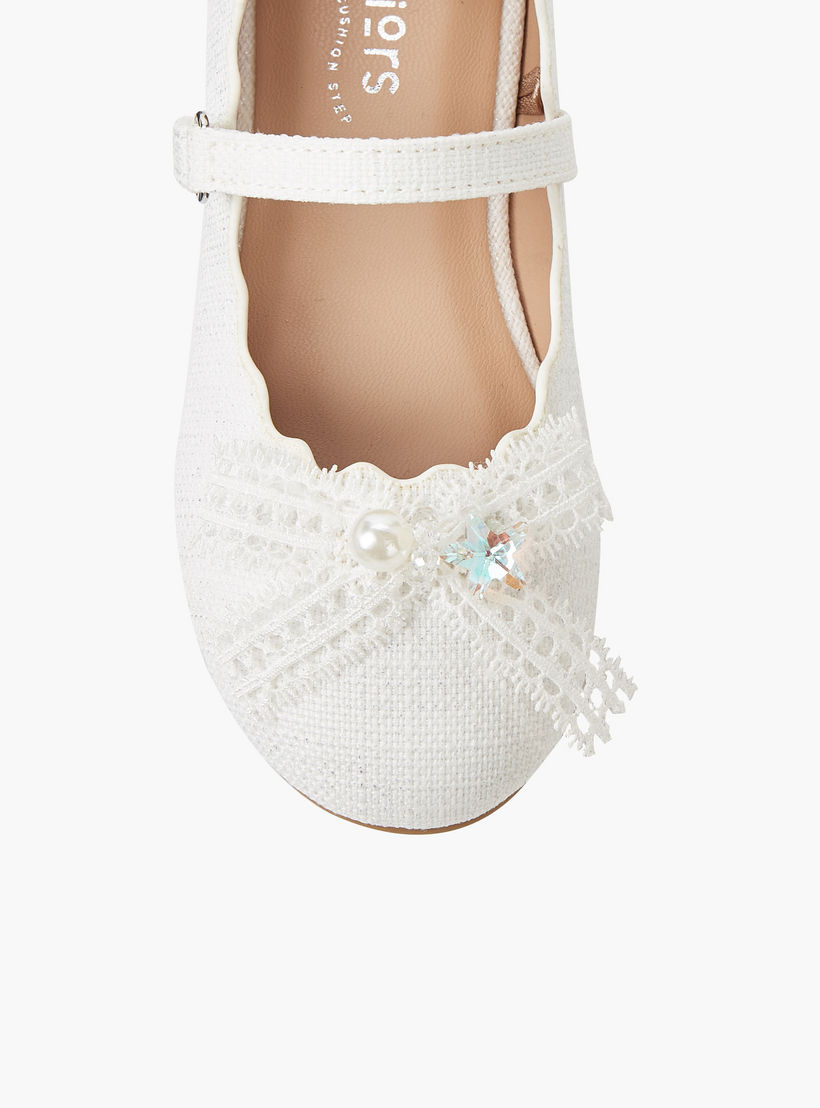 حذاء باليرينا بشريط إغلاق لاصق للبنات من جونيورز-girls-shoes-maryjanes-image-5