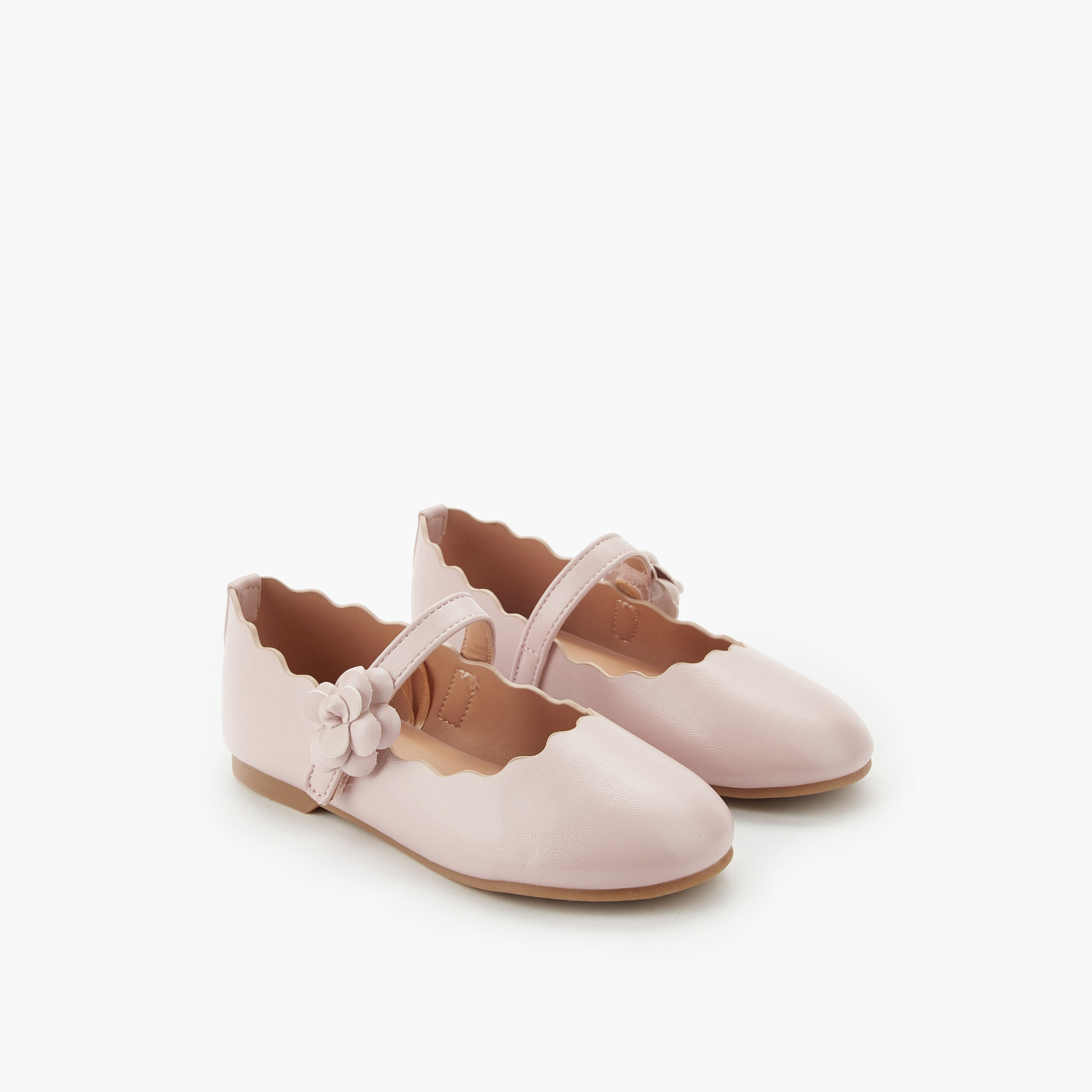 حذاء باليرينا بحافة صدفية للبنات من جونيورز-girls-shoes-maryjanes-image-1