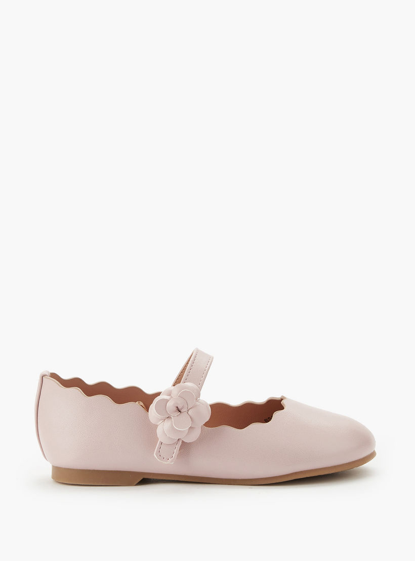 حذاء باليرينا بحافة صدفية للبنات من جونيورز-girls-shoes-maryjanes-image-2