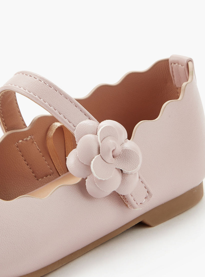 حذاء باليرينا بحافة صدفية للبنات من جونيورز-girls-shoes-maryjanes-image-4