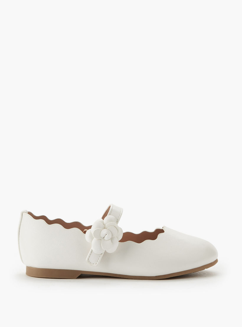 حذاء باليرينا بحافة صدفية للبنات من جونيورز-girls-shoes-maryjanes-image-2