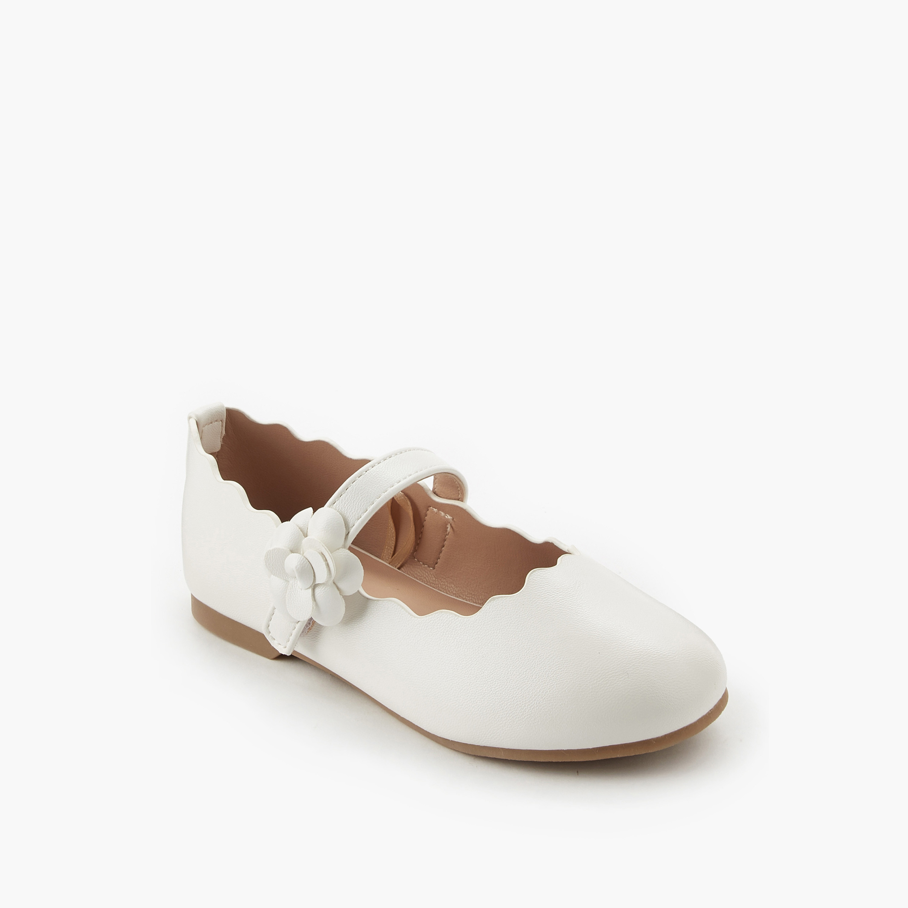 حذاء باليرينا بحافة صدفية للبنات من جونيورز-girls-shoes-maryjanes-image-3