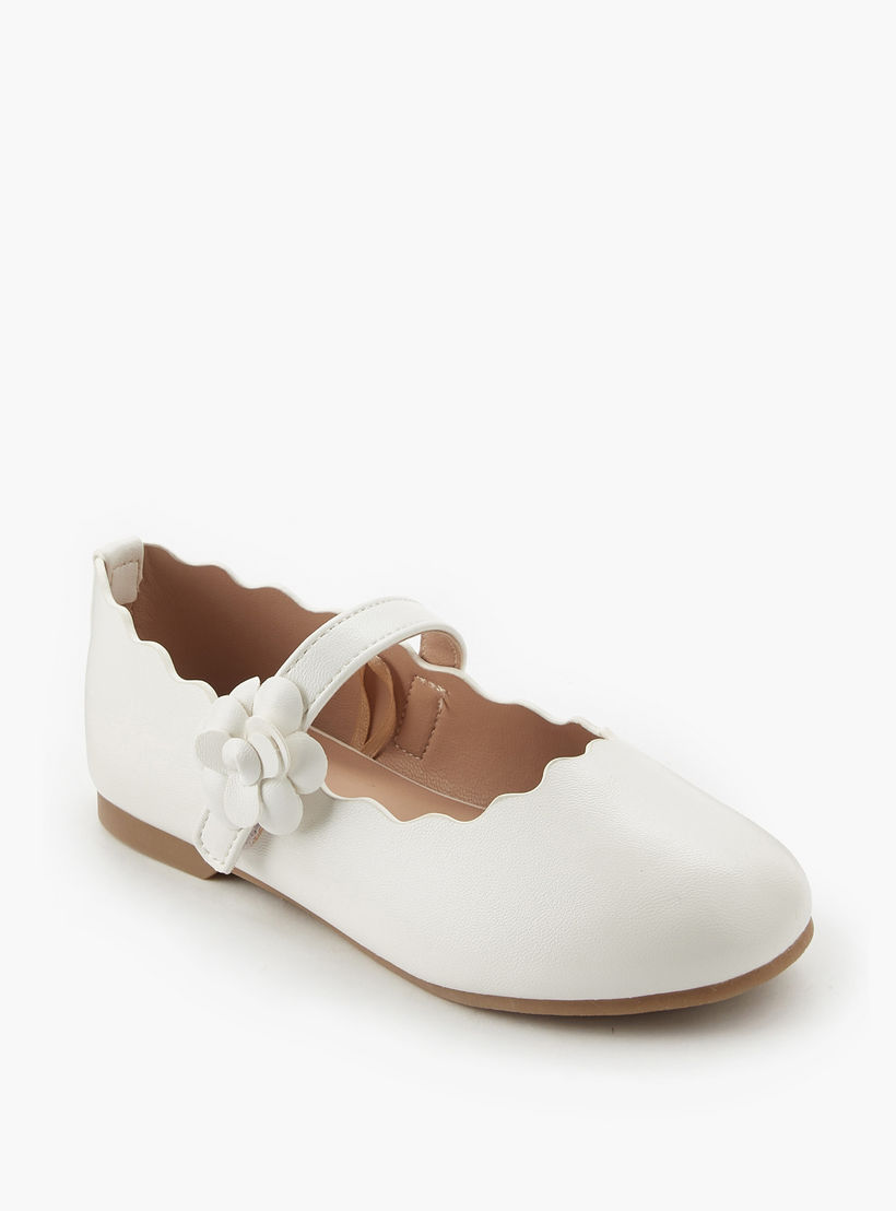حذاء باليرينا بحافة صدفية للبنات من جونيورز-girls-shoes-maryjanes-image-3