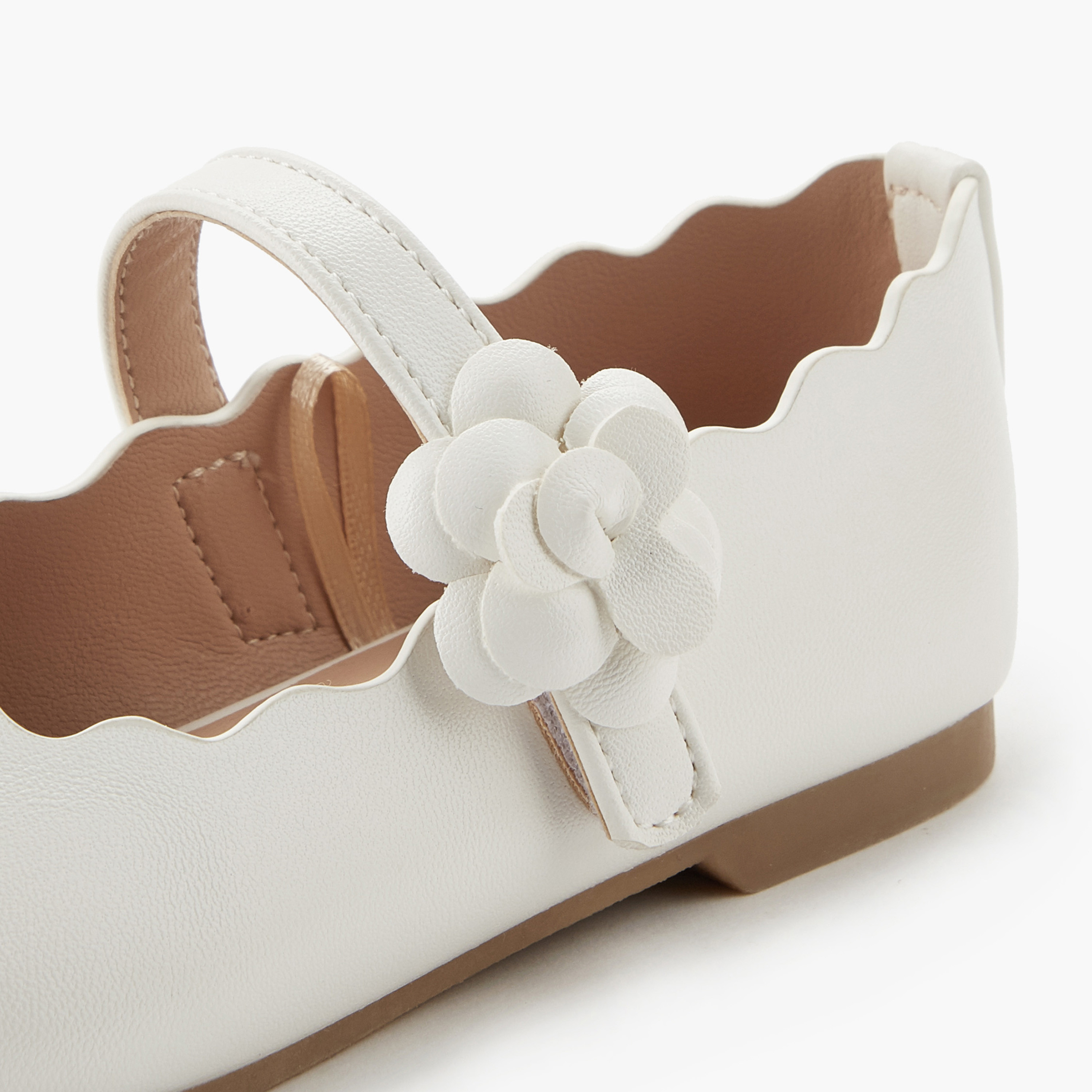 حذاء باليرينا بحافة صدفية للبنات من جونيورز-girls-shoes-maryjanes-image-4