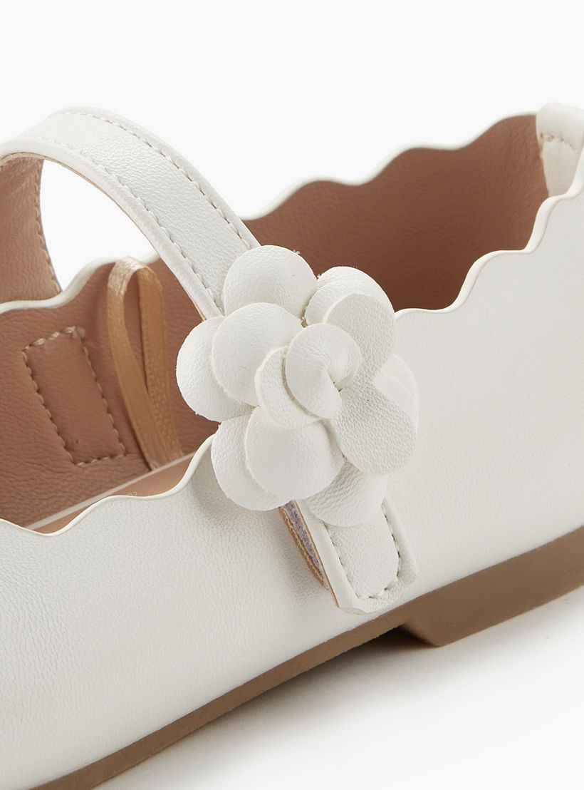 حذاء باليرينا بحافة صدفية للبنات من جونيورز-girls-shoes-maryjanes-image-4
