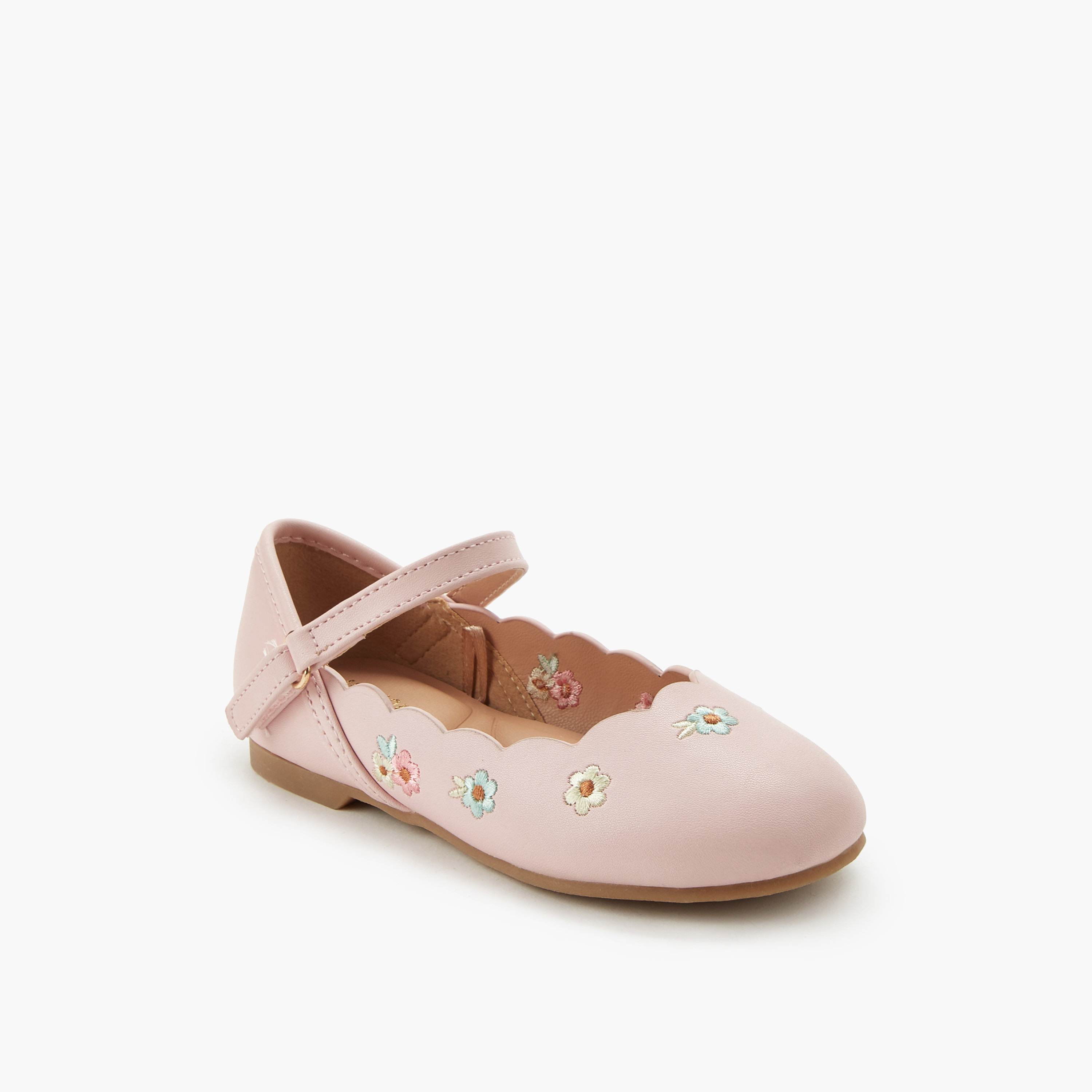 Juniors Girls Hook and Loop Ballerina Shoes-girls-shoes-ballerinas-image-2