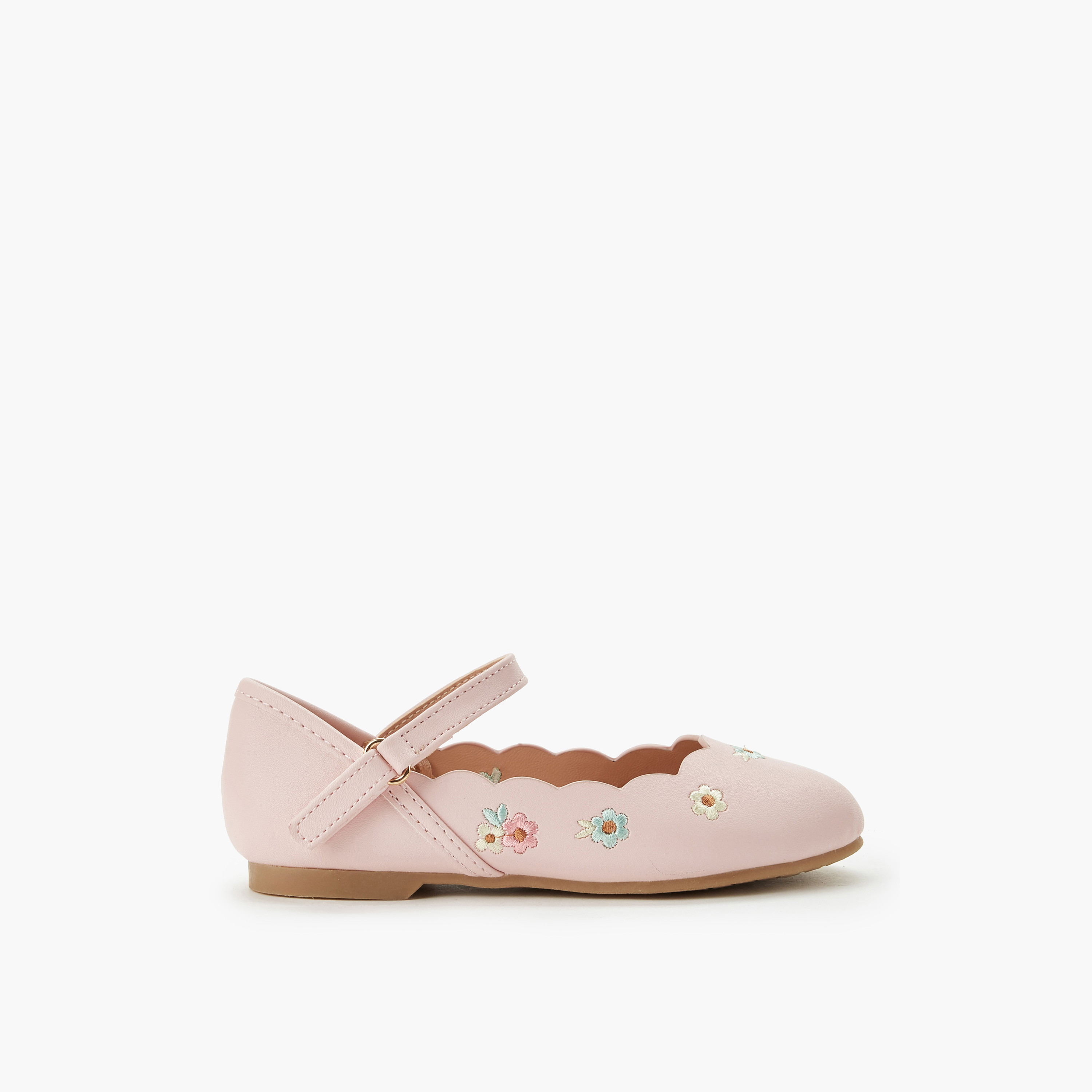 Juniors Girls Hook and Loop Ballerina Shoes-girls-shoes-ballerinas-image-3