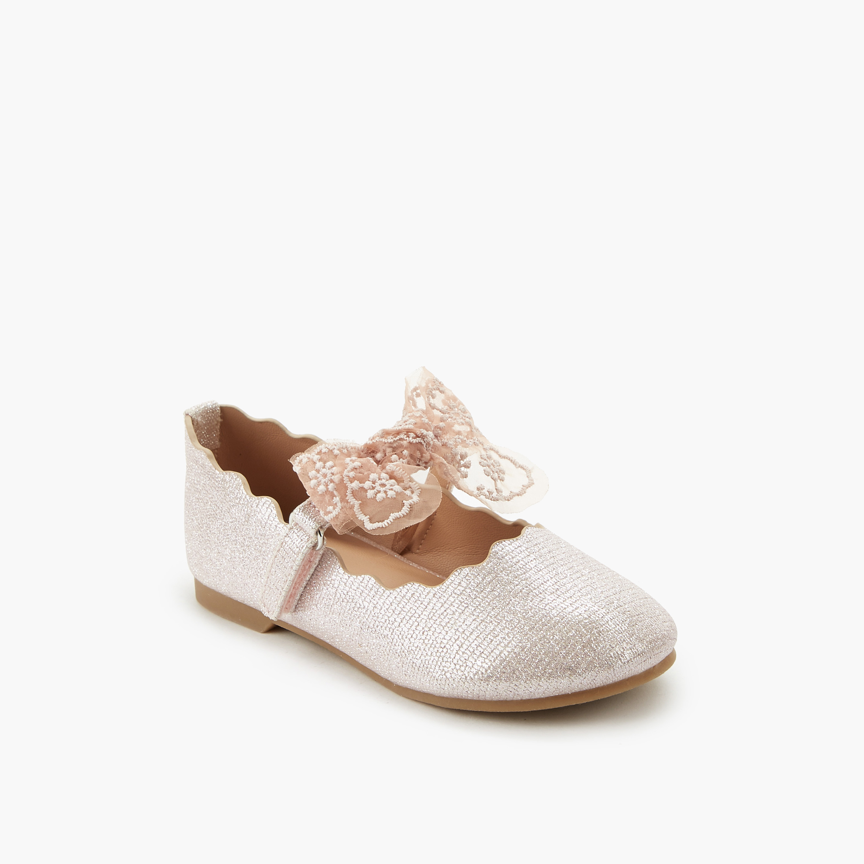 حذاء باليرينا بفيونكة دانتيل للبنات من جونيورز-girls-shoes-ballerinas-image-2