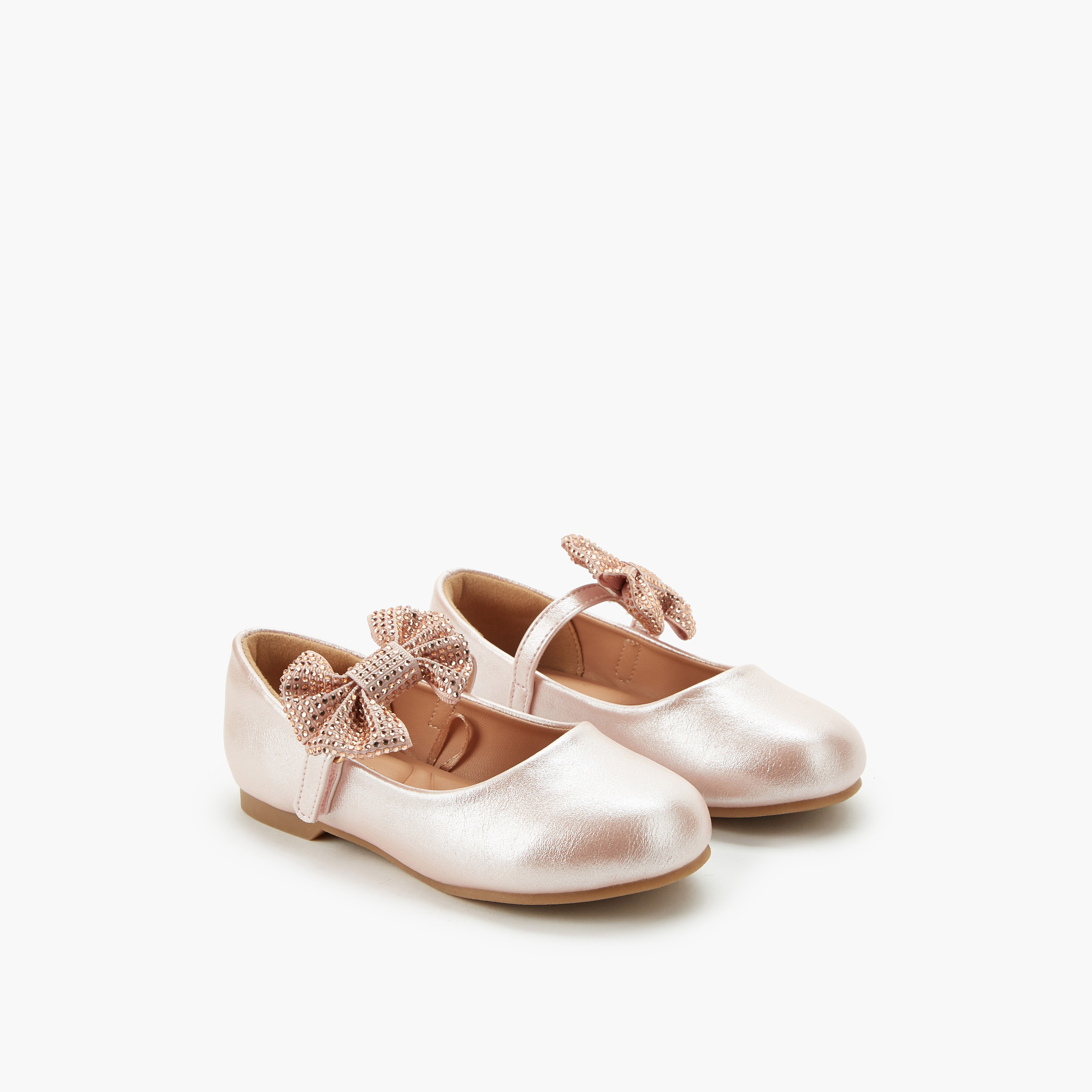 حذاء باليرينا بشريط إغلاق لاصق للبنات من جونيورز-girls-shoes-maryjanes-image-1